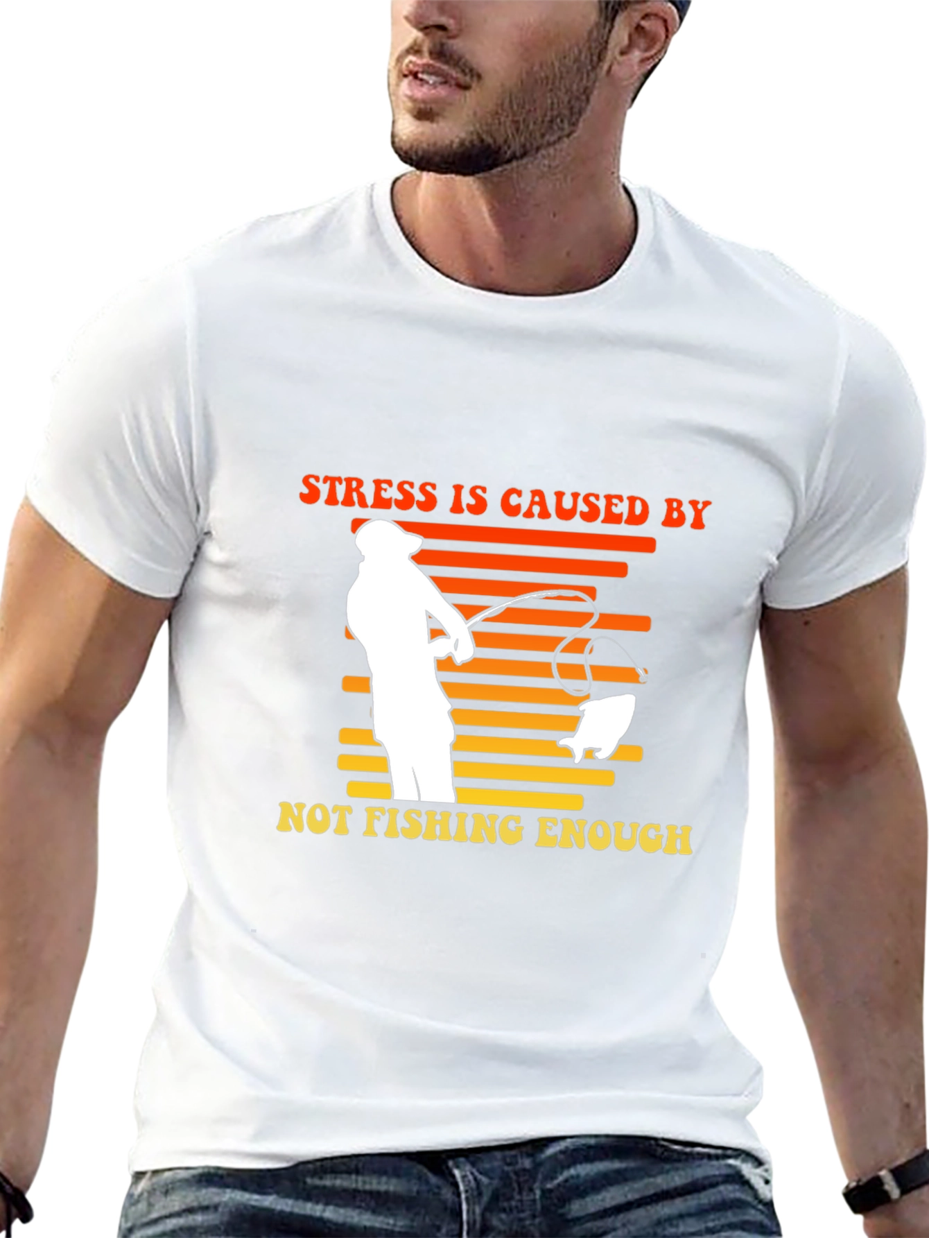 Stress Fishing T-Shirt | Fishermans Gift