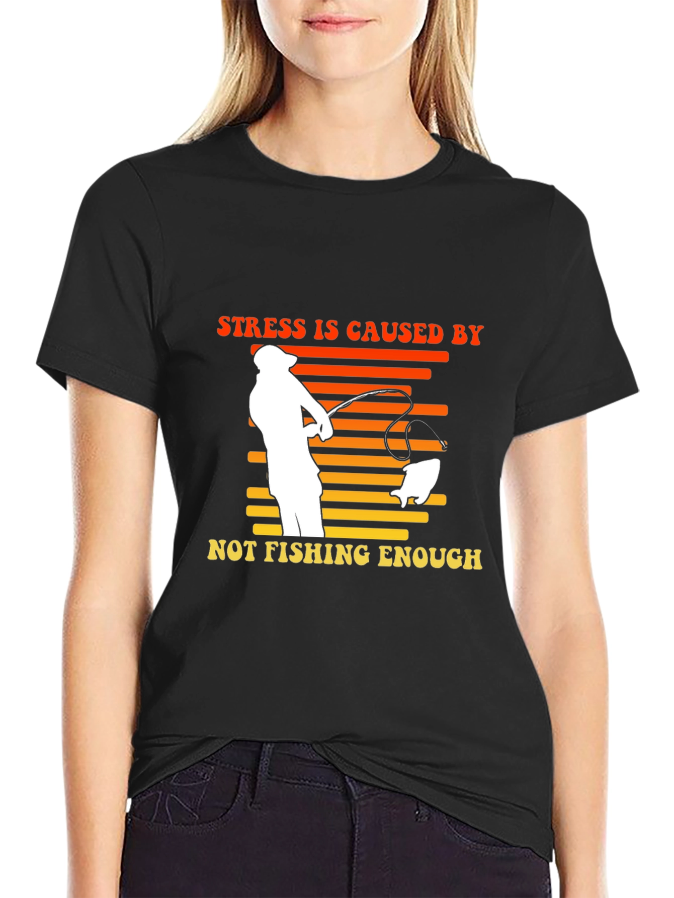 Stress Fishing T-Shirt | Fishermans Gift