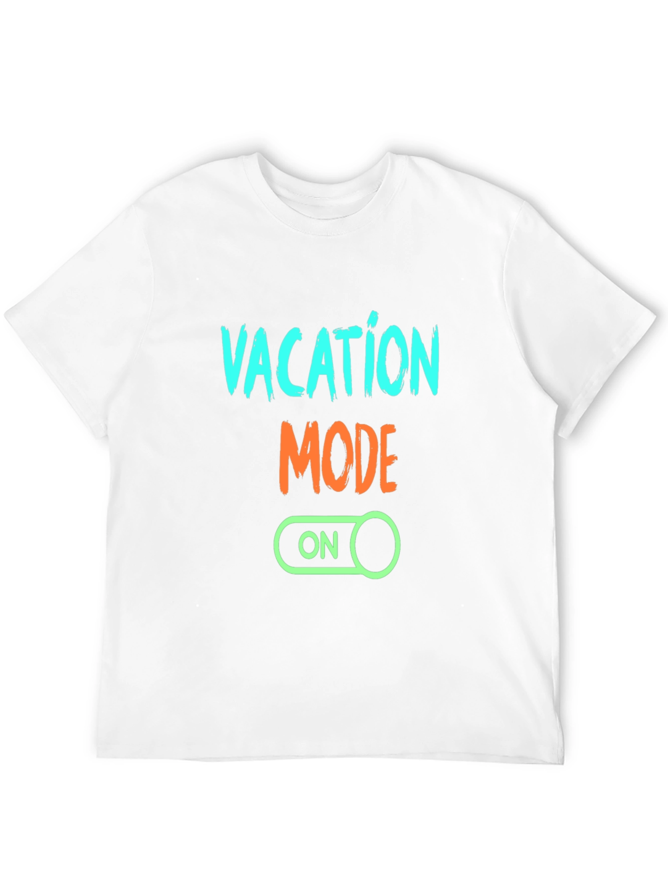 Vacation Mode On Graphic Tee - Black Casual T-Shirt