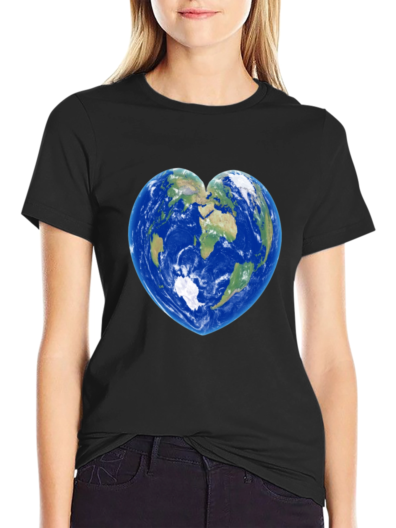 Earth Heart Graphic Tee - Black