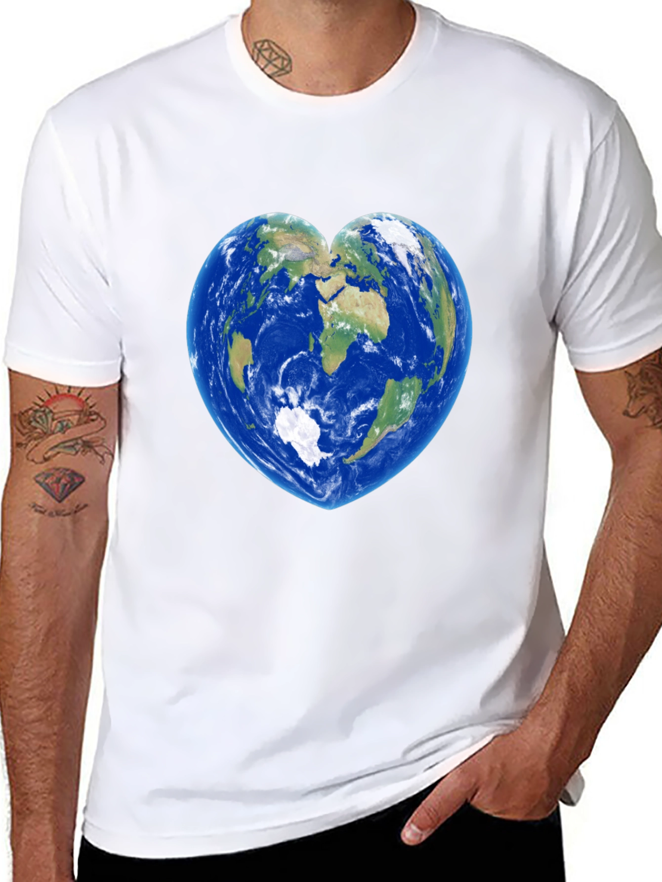 Earth Heart Graphic Tee - Black