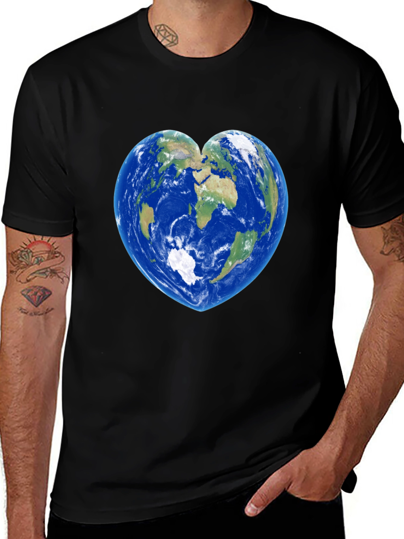 Earth Heart Graphic Tee - Black