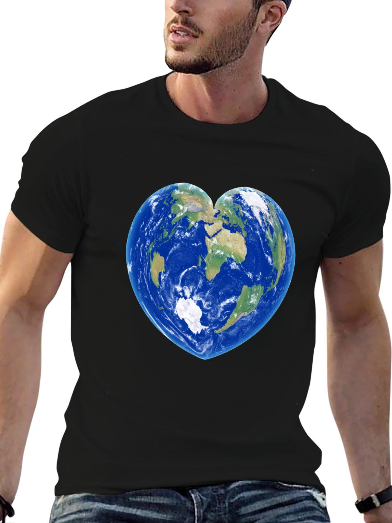Earth Heart Graphic Tee - Black