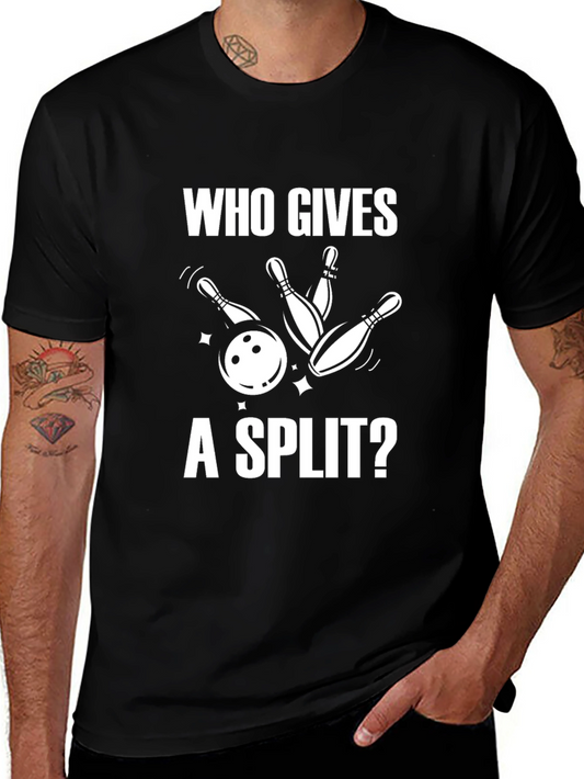 Bowling Split Graphic T-Shirt - Funny Bowling Tee