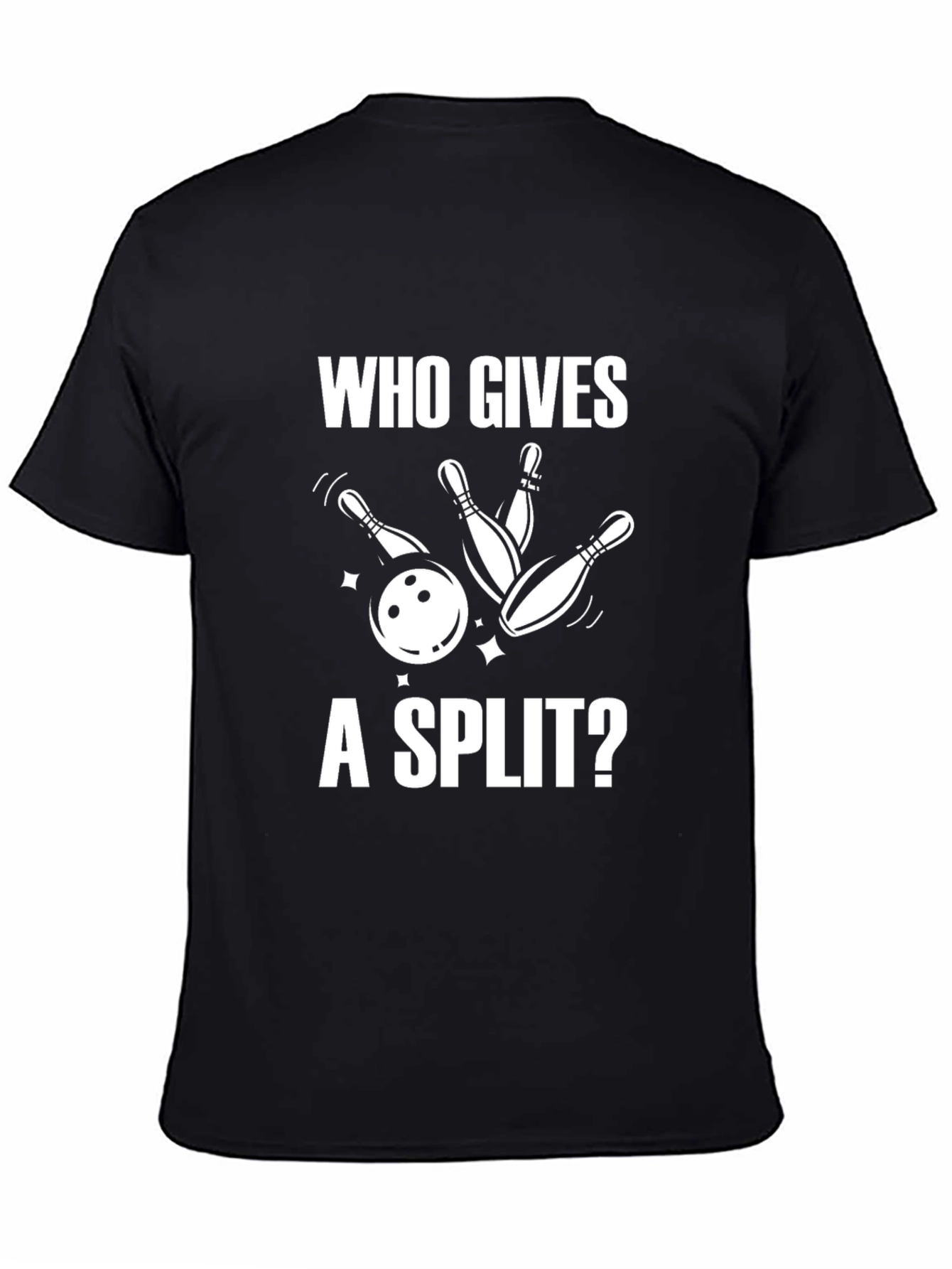 Bowling Split Graphic T-Shirt - Funny Bowling Tee