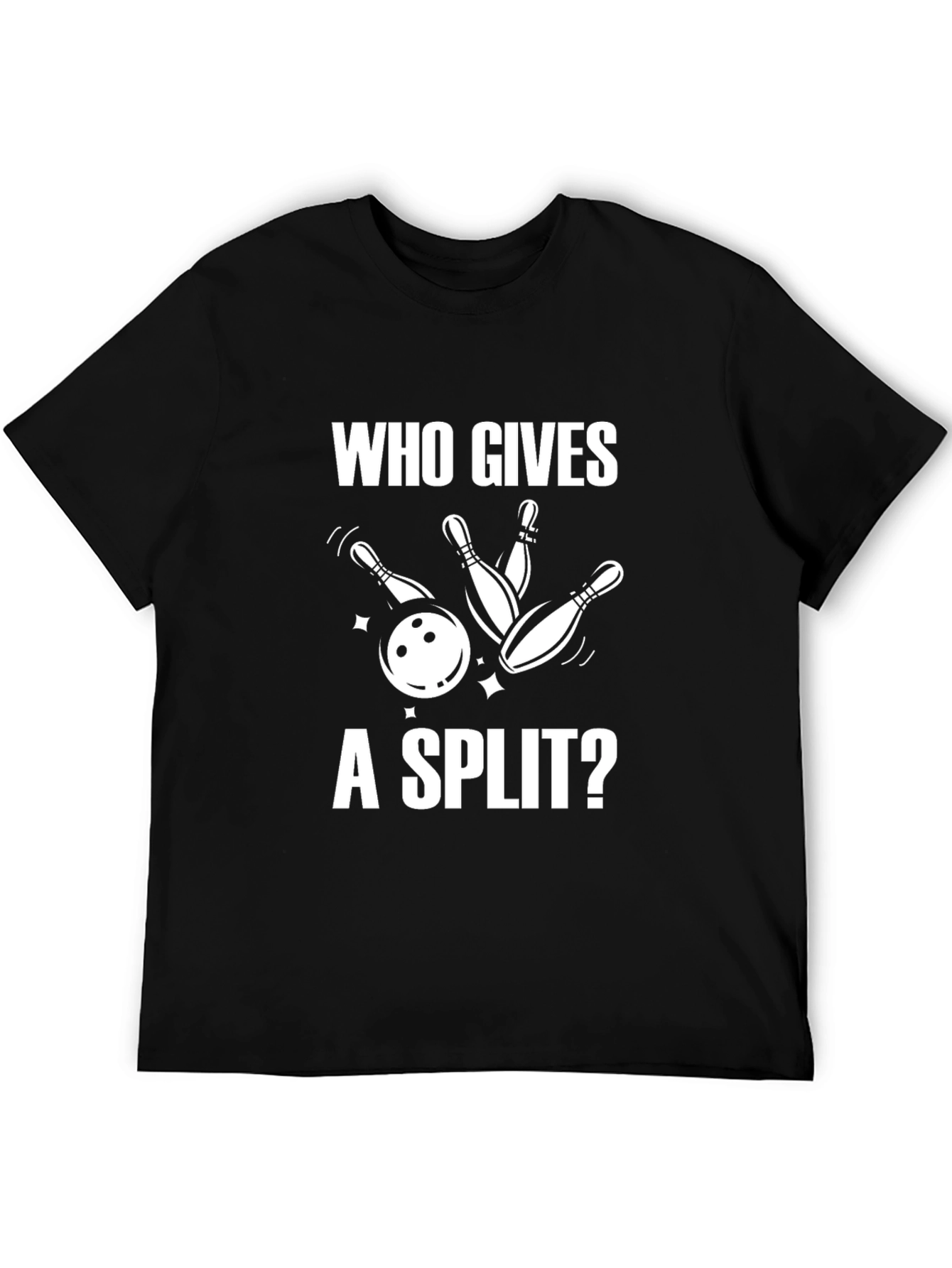 Bowling Split Graphic T-Shirt - Funny Bowling Tee