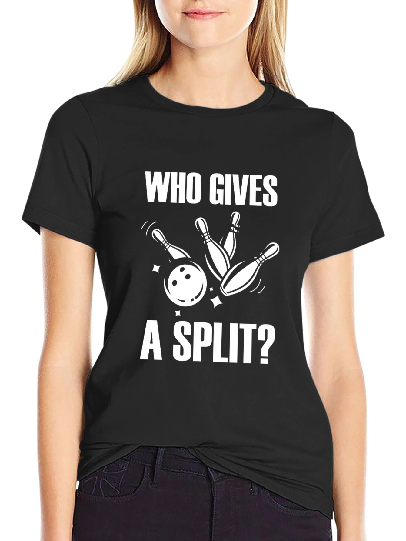 Bowling Split Graphic T-Shirt - Funny Bowling Tee