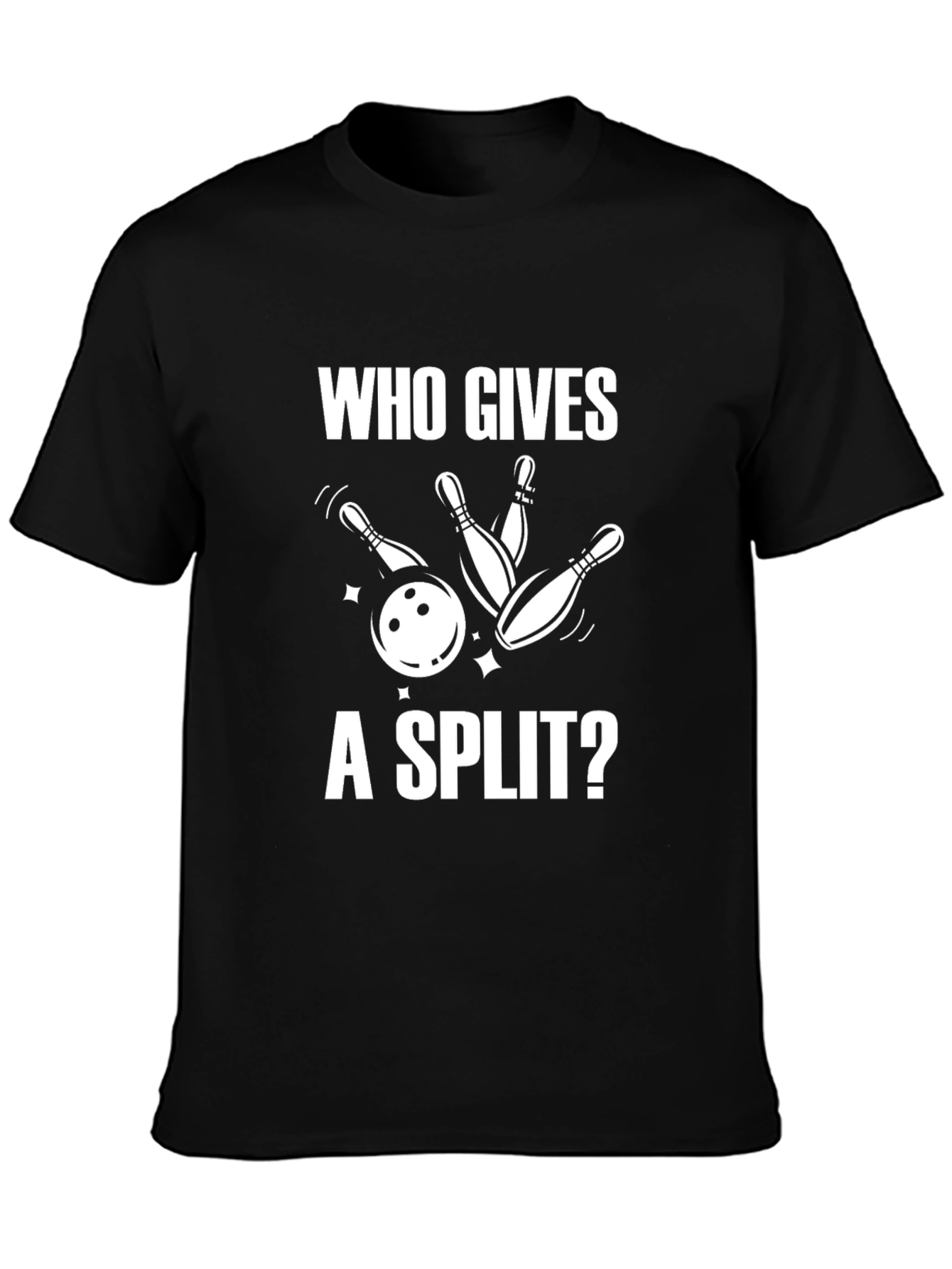 Bowling Split Graphic T-Shirt - Funny Bowling Tee