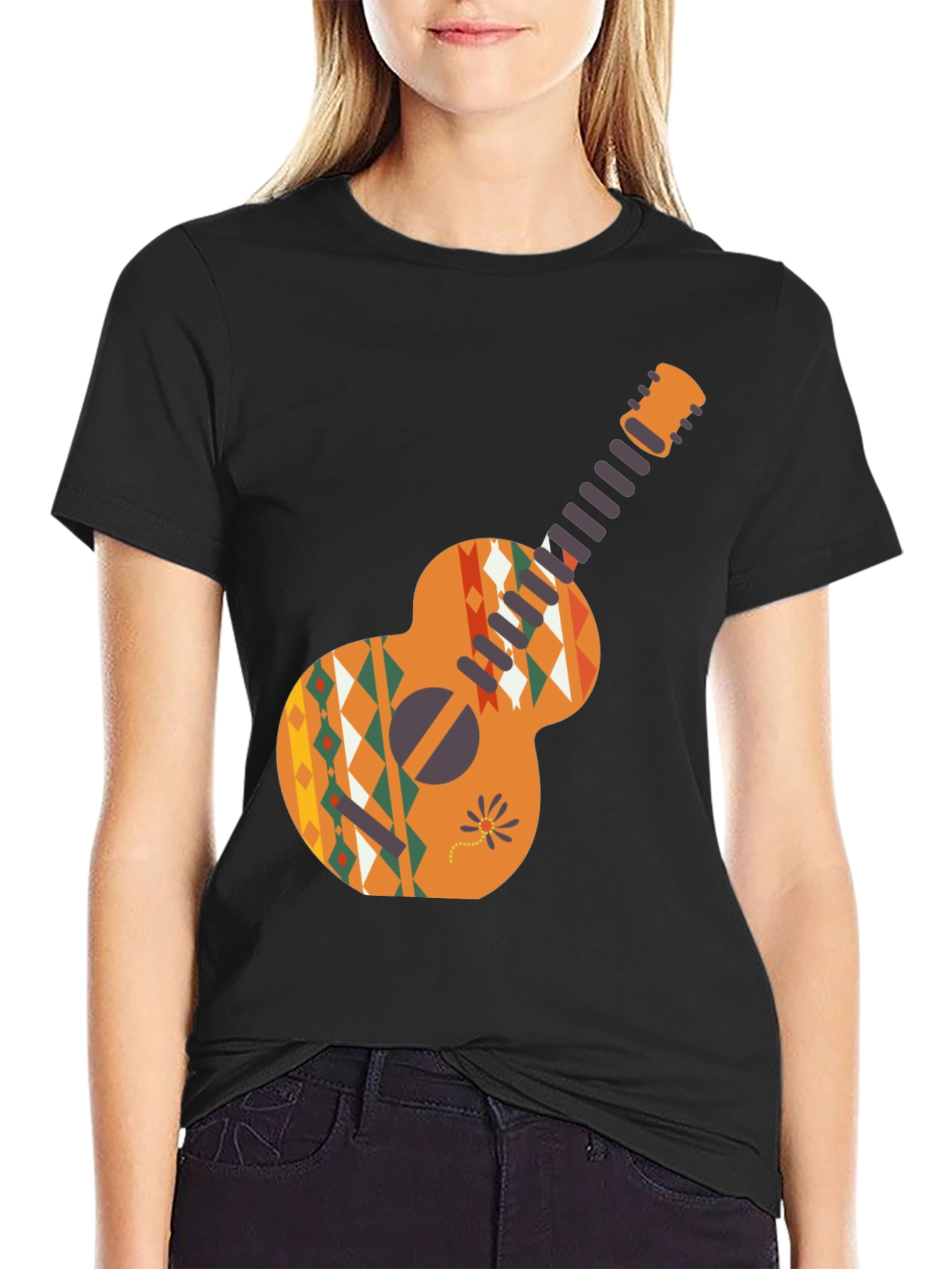 Aztec Guitar Graphic Tee - Casual Comfort