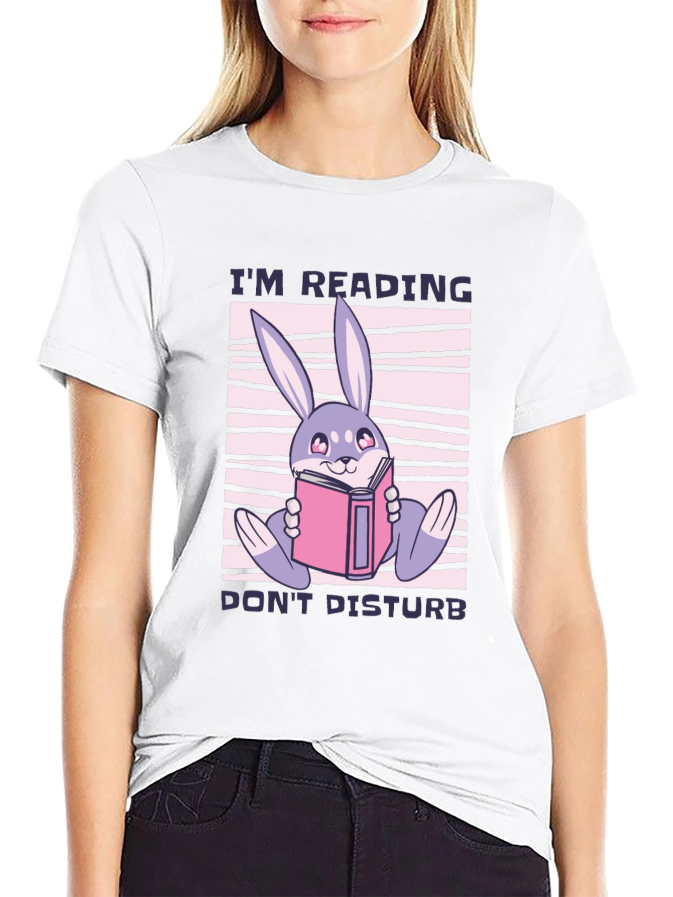 Reading Rabbit T-Shirt - Cute Book Lover Tee