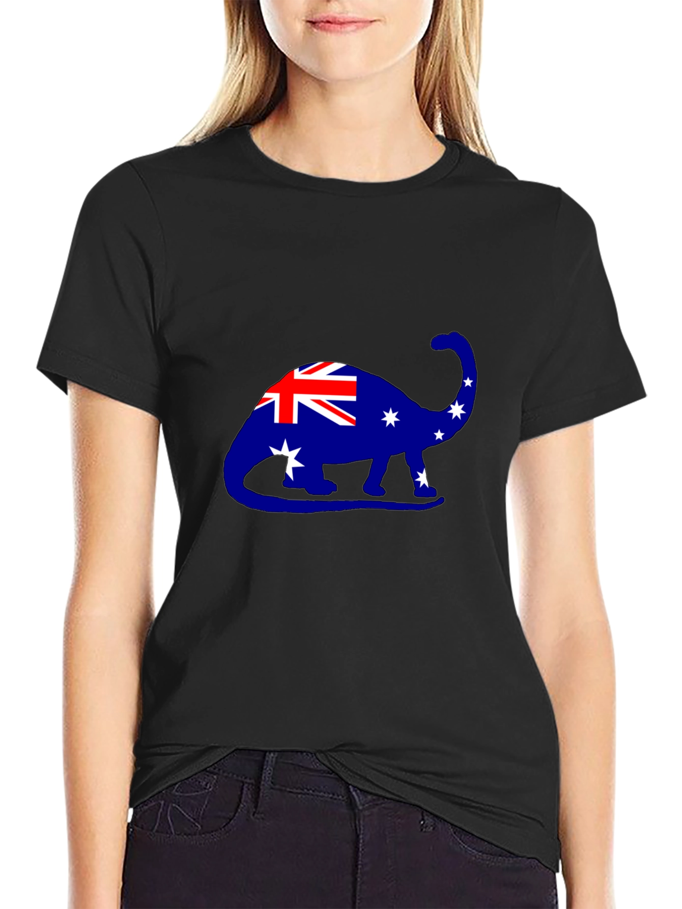 Aussie Dino T-Shirt - Australian Flag Dinosaur Tee