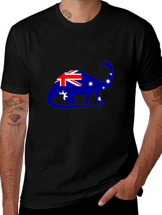 Aussie Dino T-Shirt - Australian Flag Dinosaur Tee