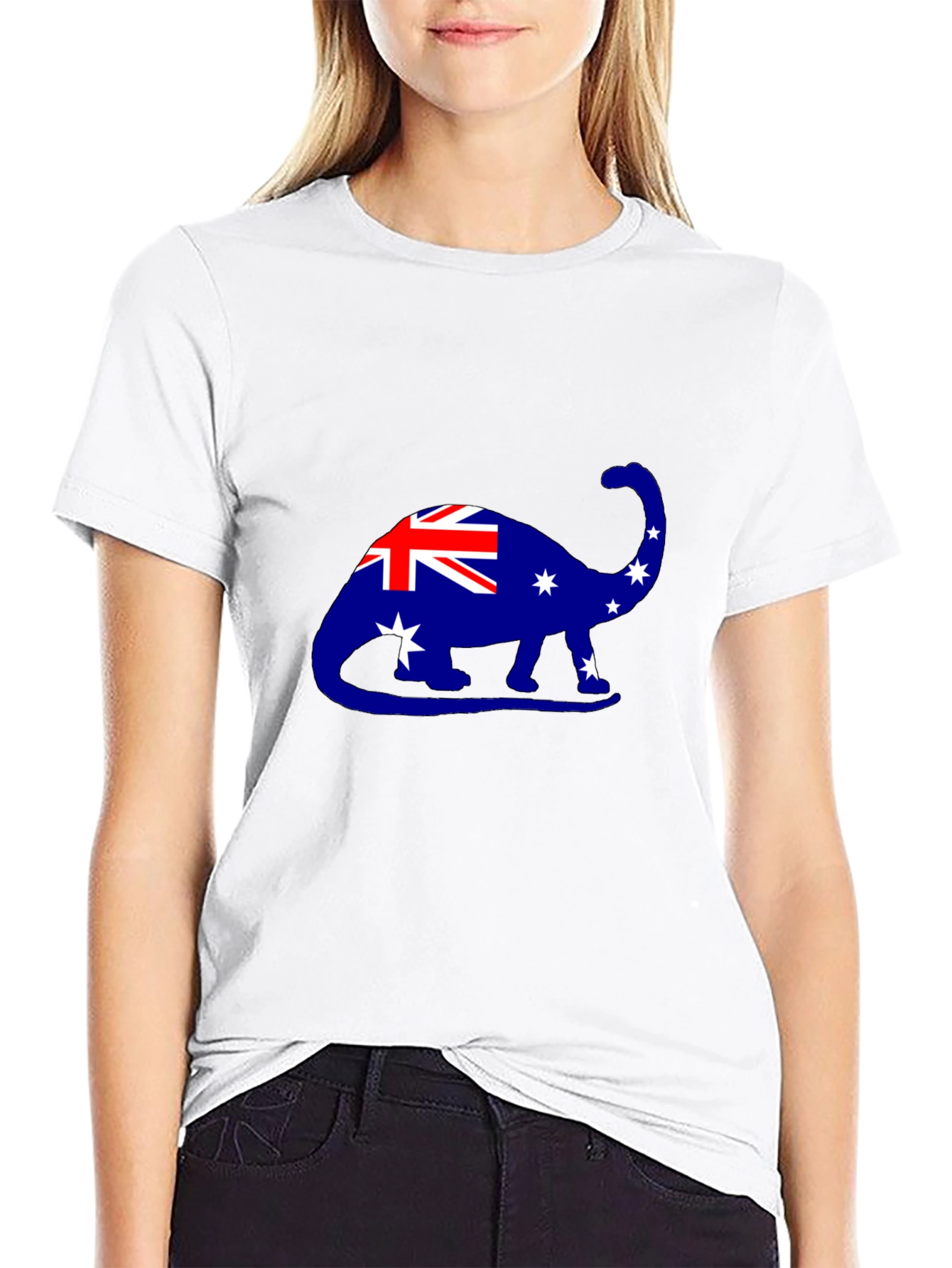 Aussie Dino T-Shirt - Australian Flag Dinosaur Tee
