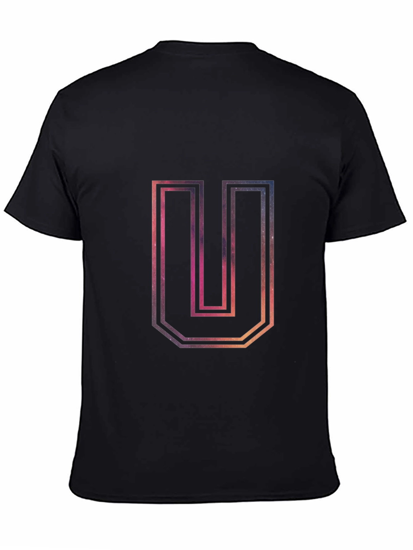 U Space Graphic Black T-Shirt