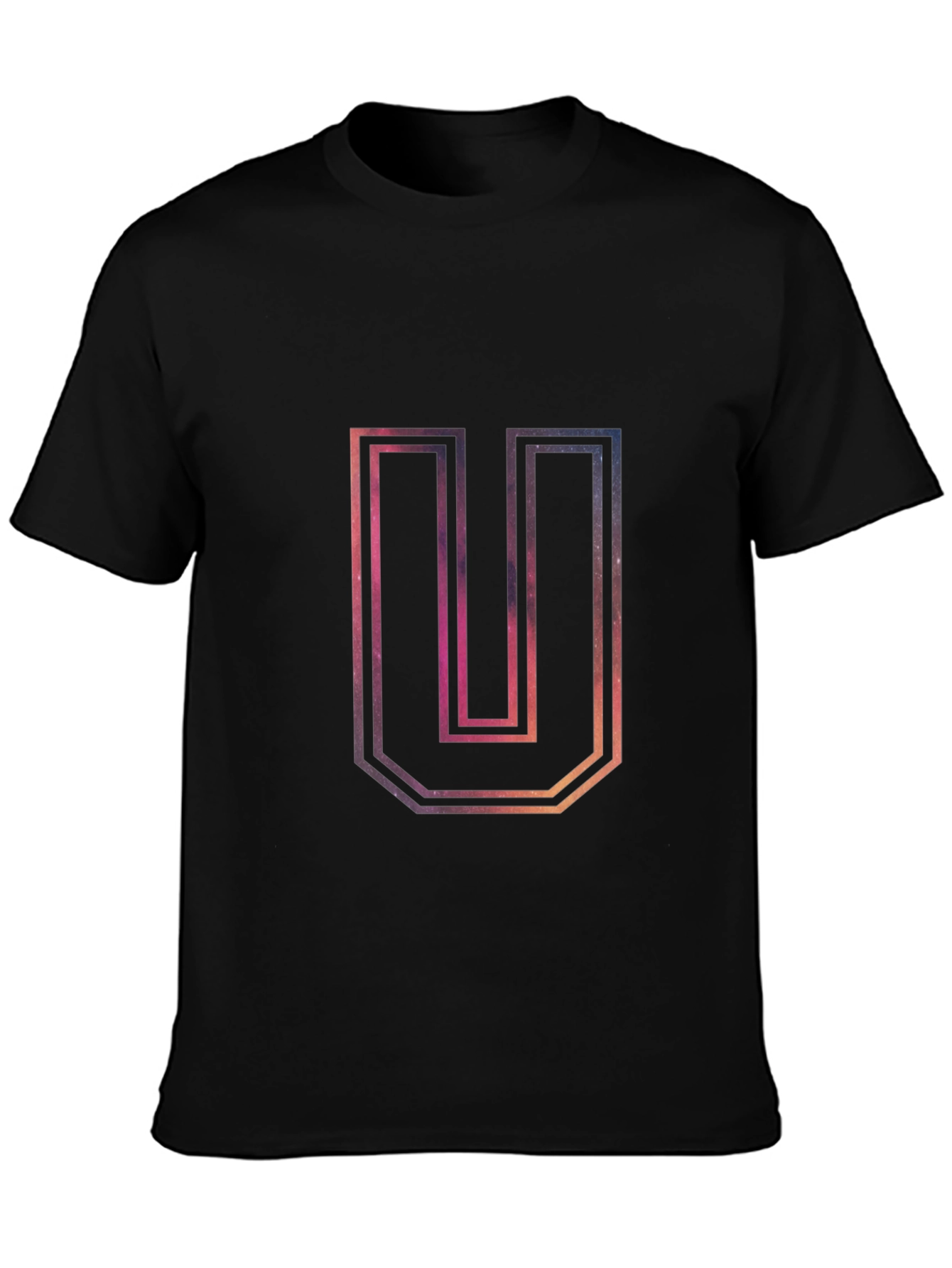 U Space Graphic Black T-Shirt