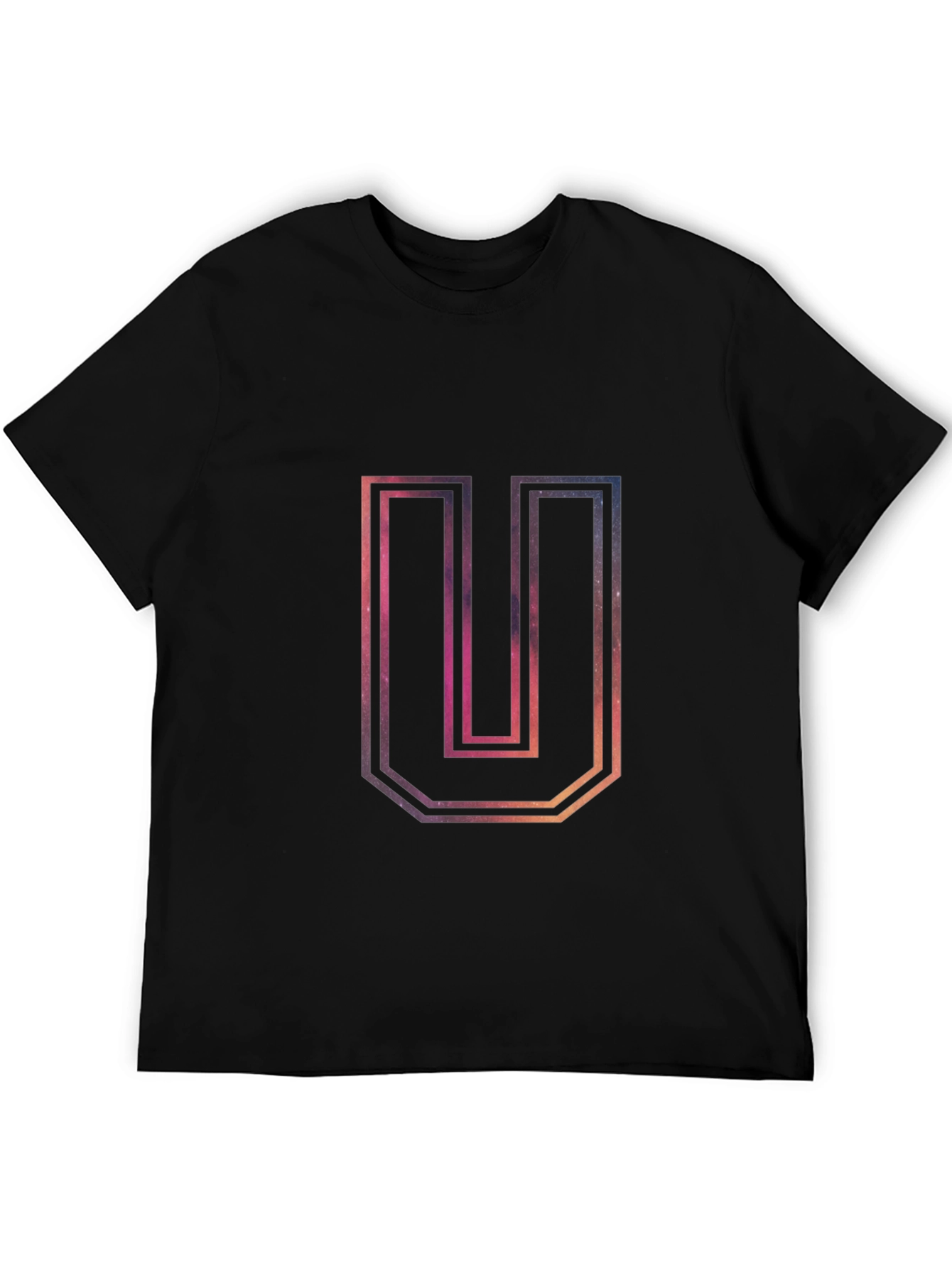 U Space Graphic Black T-Shirt