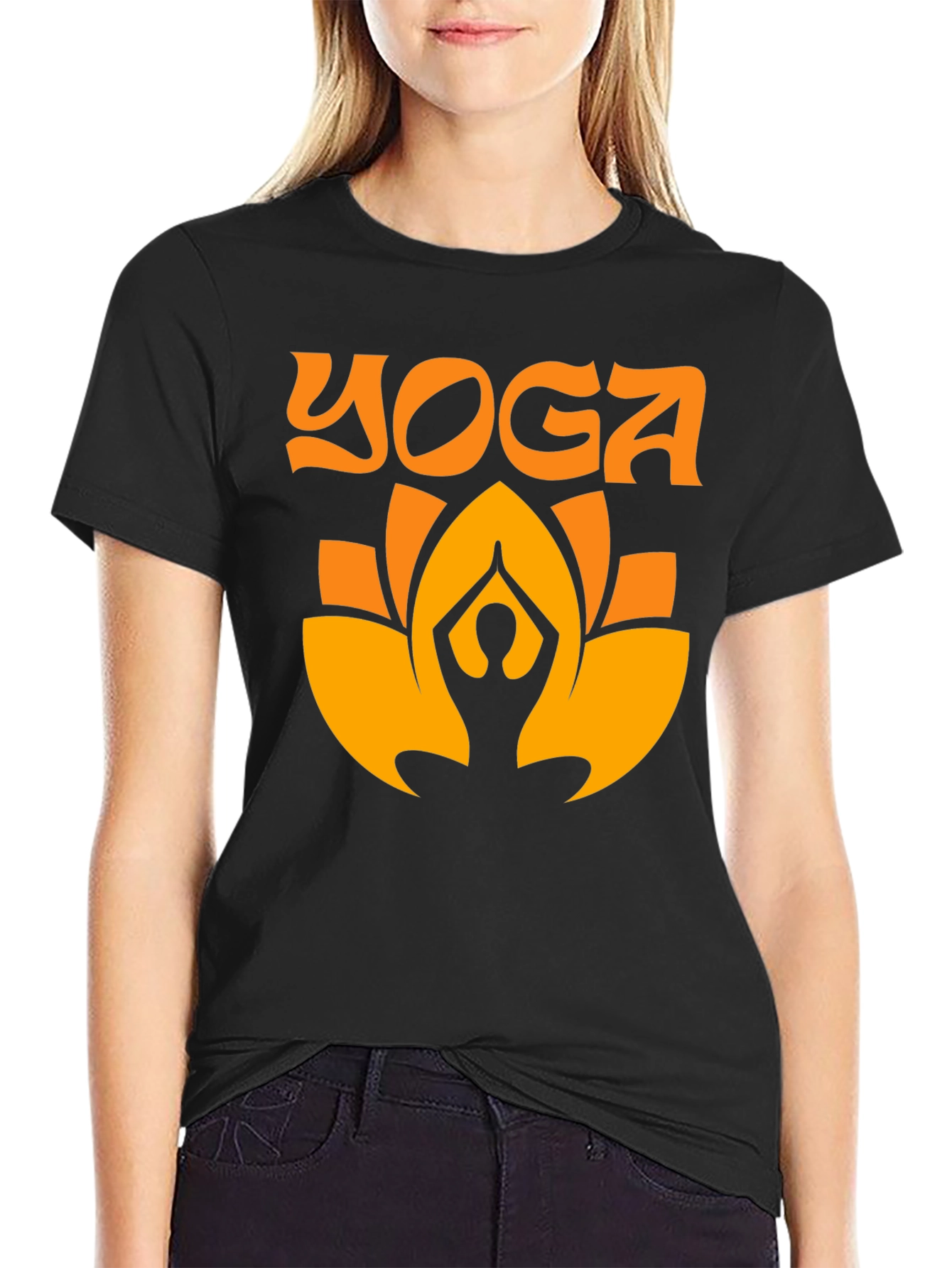Yoga Lotus T-Shirt - Black
