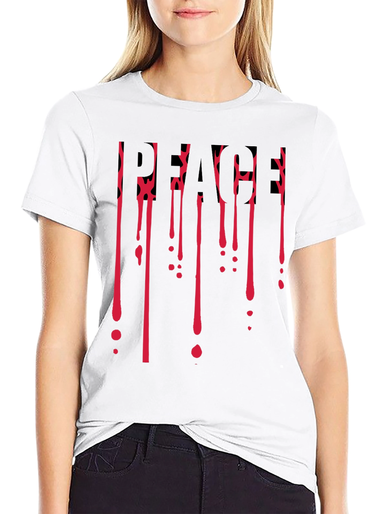 Peace Drip T-Shirt - Edgy Graphic Tee