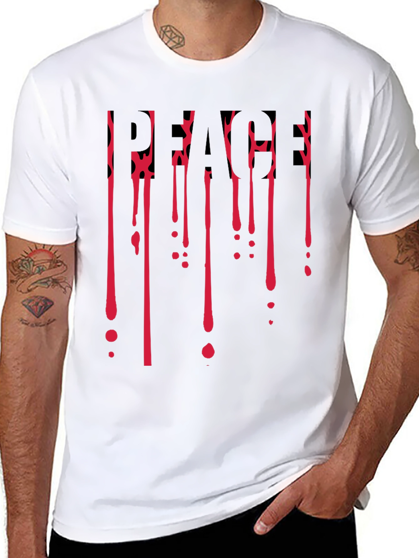 Peace Drip T-Shirt - Edgy Graphic Tee