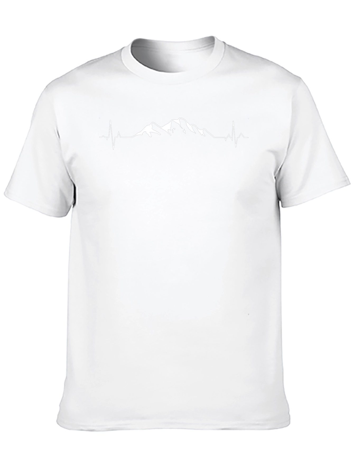 Mountain Peak Heartbeat Graphic Tee - Black