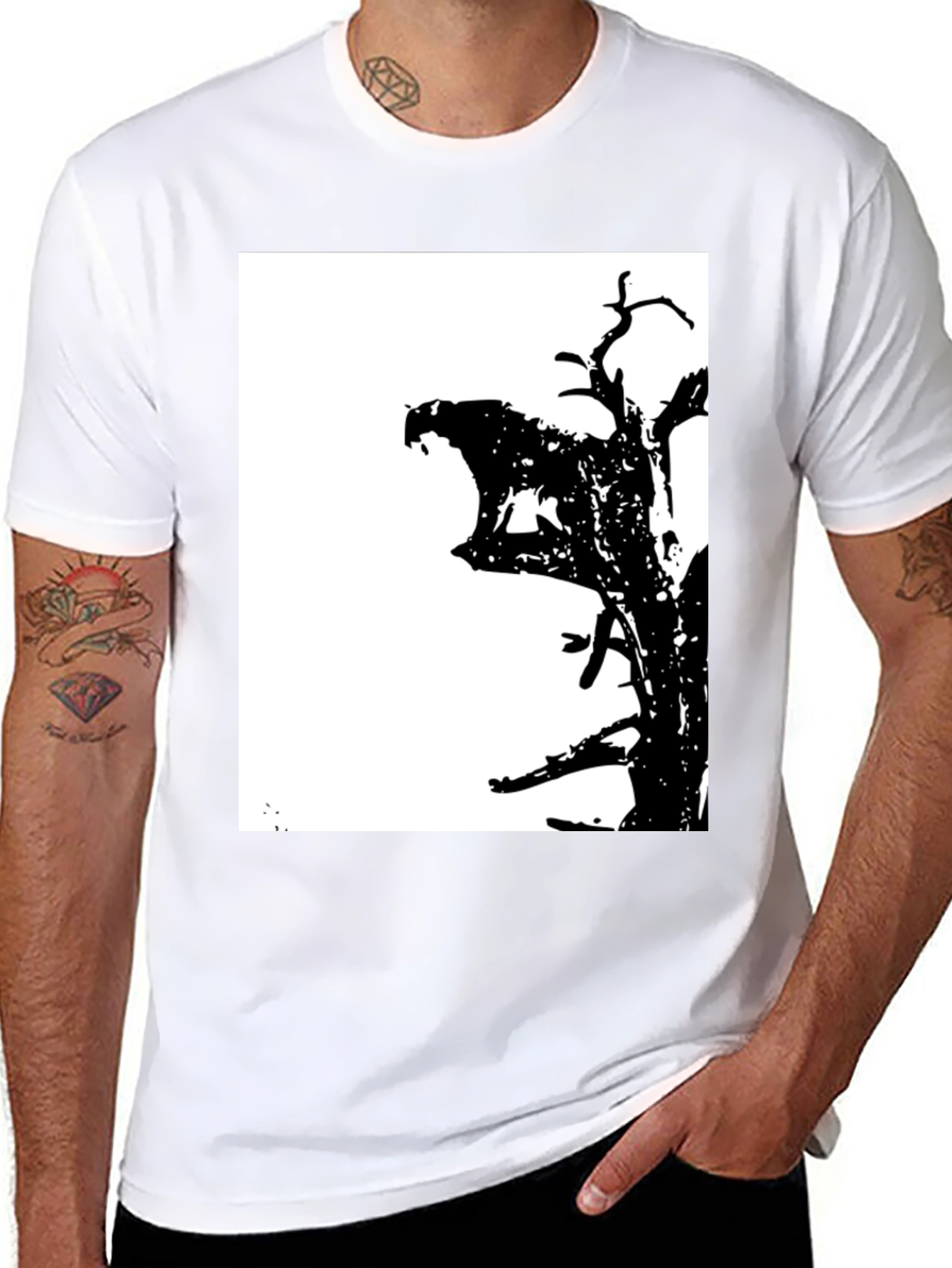 Abstract Tree Graphic T-Shirt