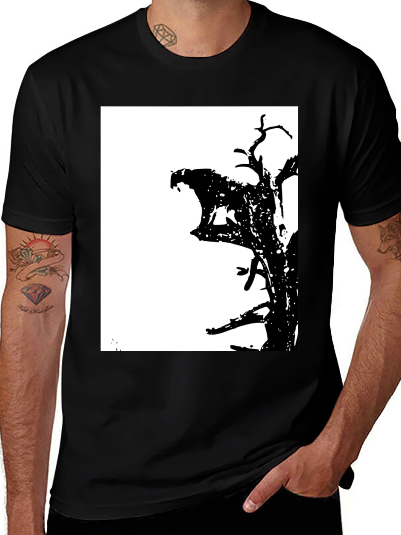 Abstract Tree Graphic T-Shirt