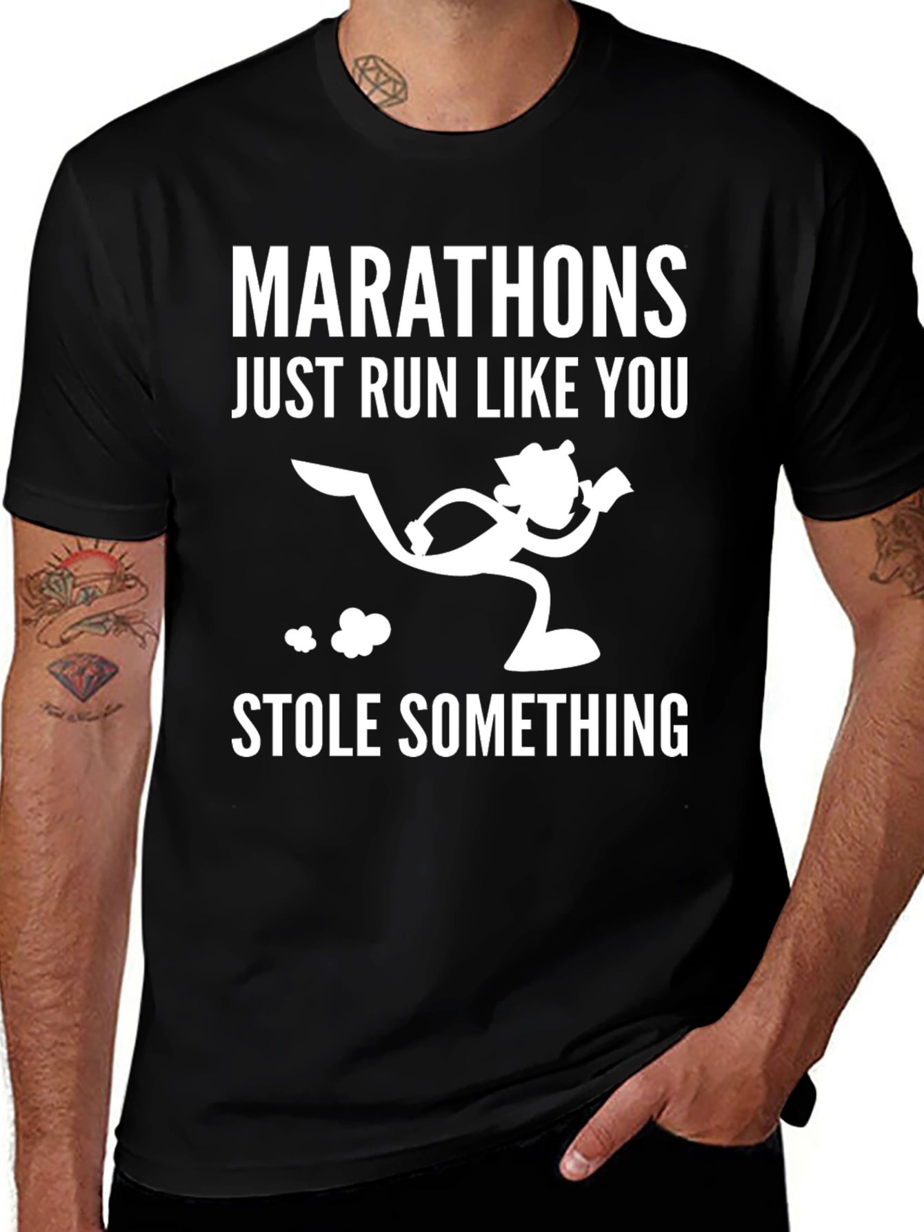 Marathon Running Humor Graphic T-Shirt