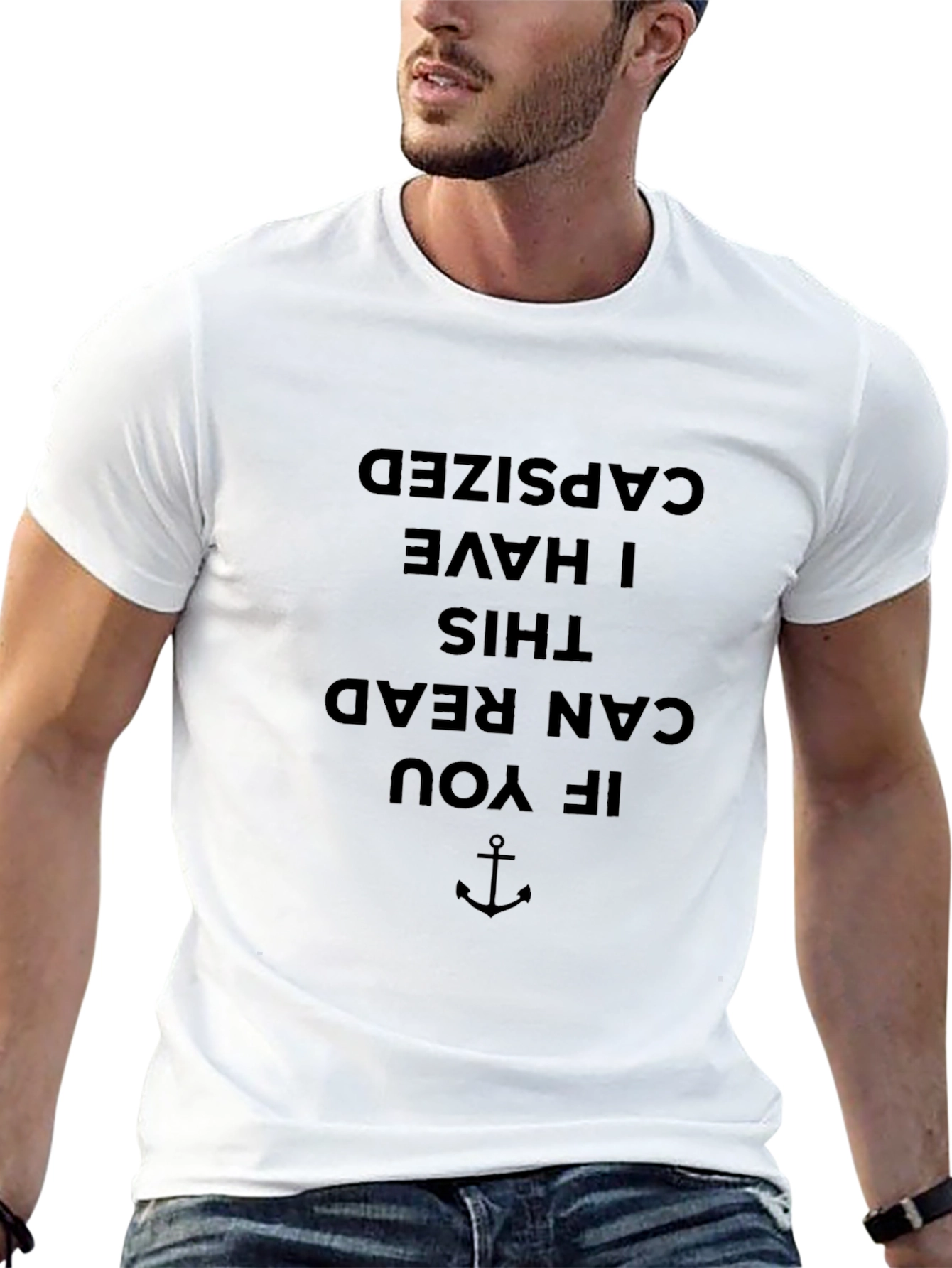 Humorous Capsized Graphic Tee
