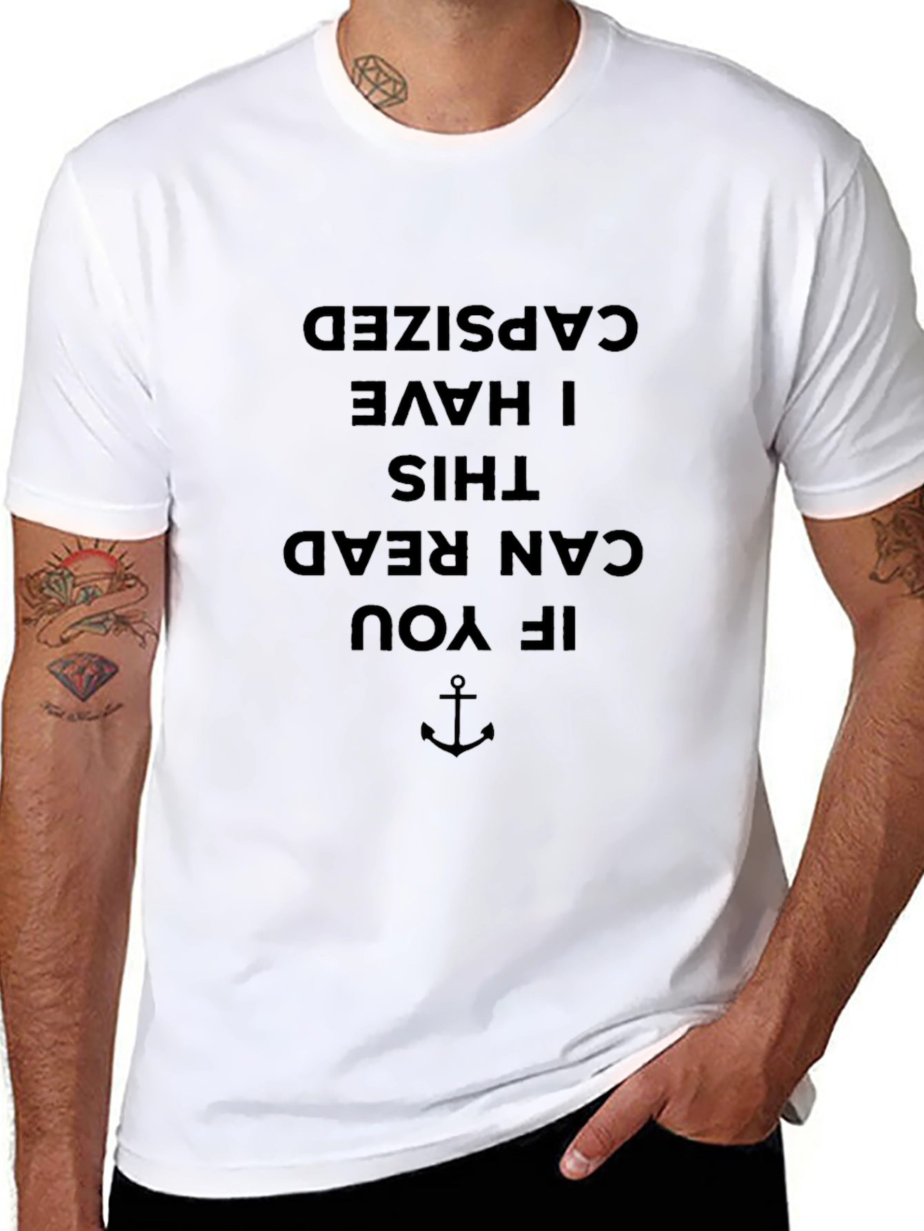 Humorous Capsized Graphic Tee