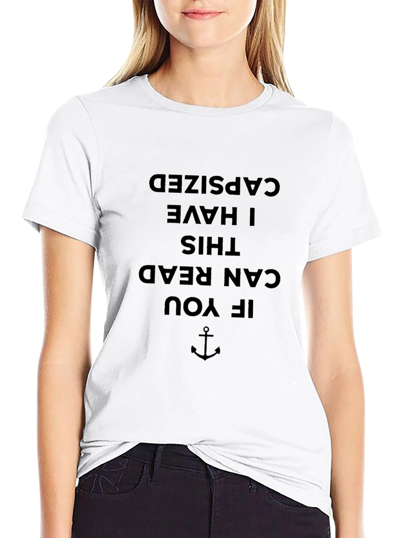 Humorous Capsized Graphic Tee