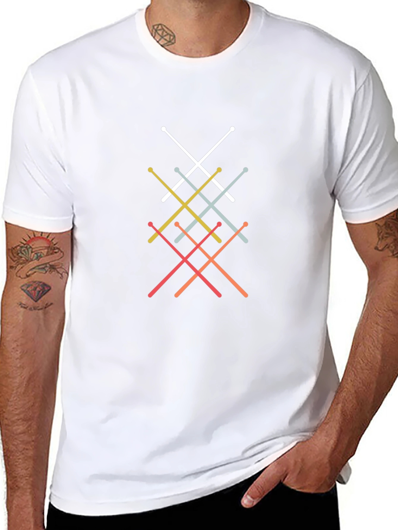 Drumstick Tee: Retro Percussionist T-Shirt