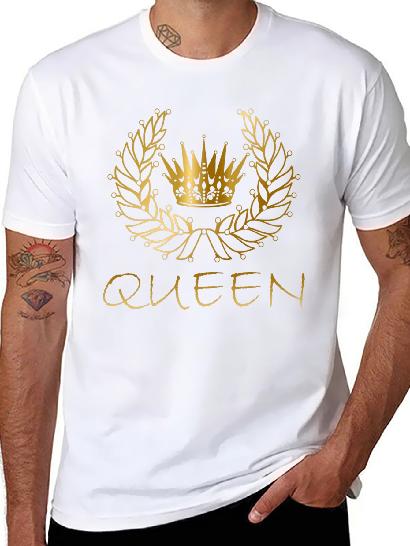 Queen Crown Graphic Tee - Black