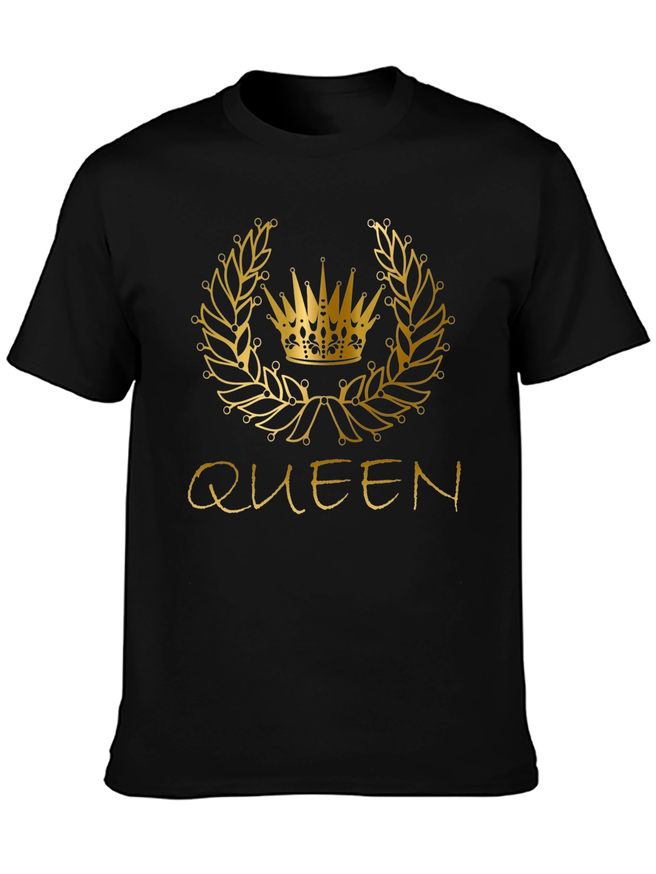 Queen Crown Graphic Tee - Black