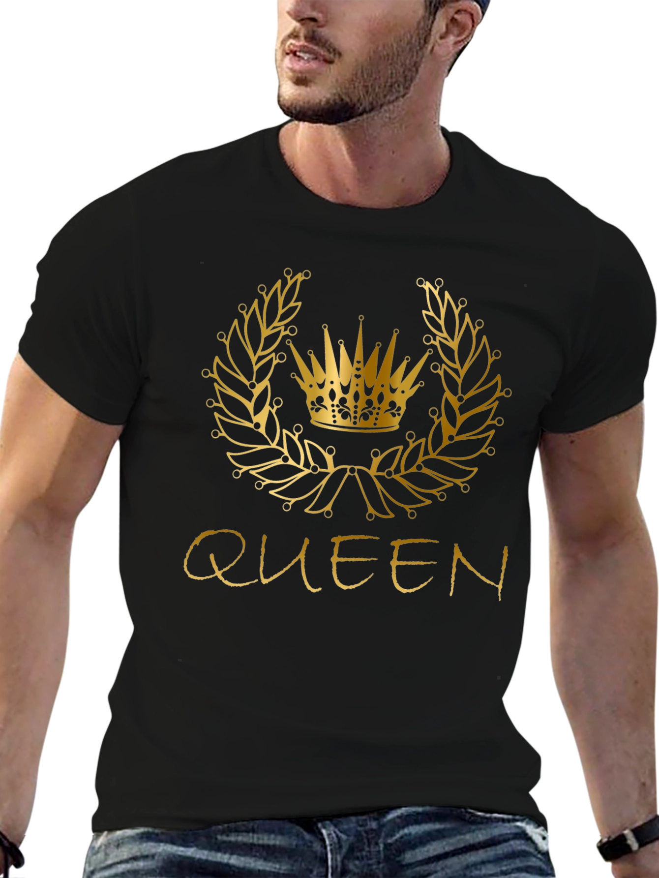 Queen Crown Graphic Tee - Black