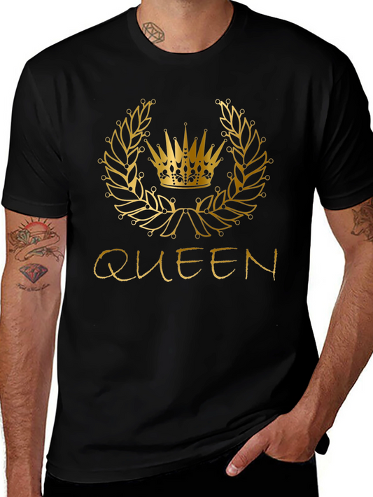 Queen Crown Graphic Tee - Black