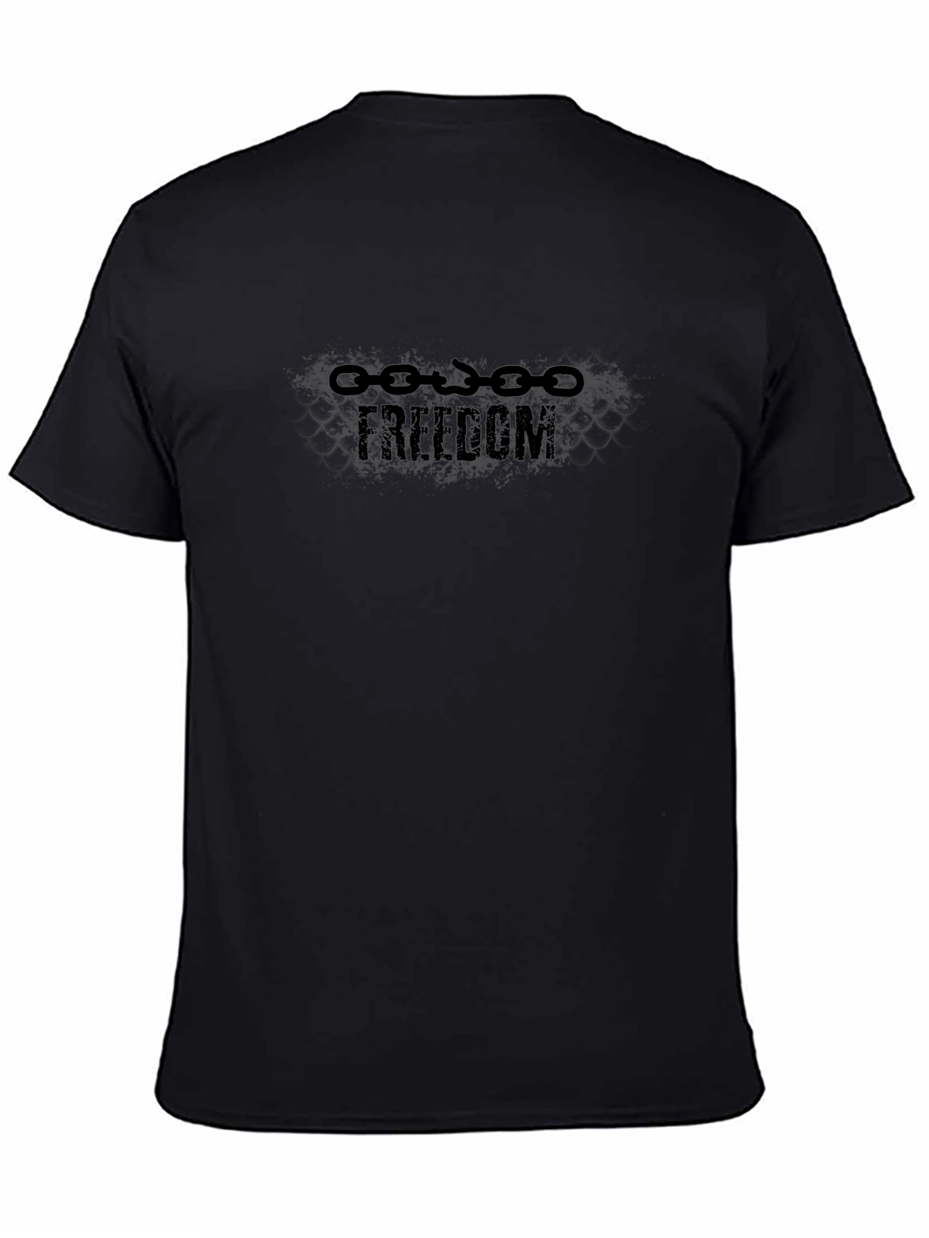Freedom Chains Graphic Tee - Black Cotton Comfort