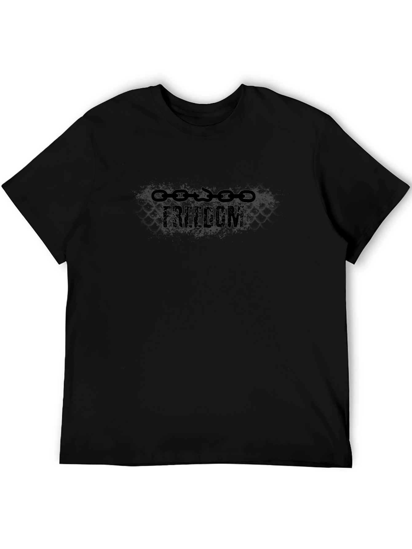 Freedom Chains Graphic Tee - Black Cotton Comfort