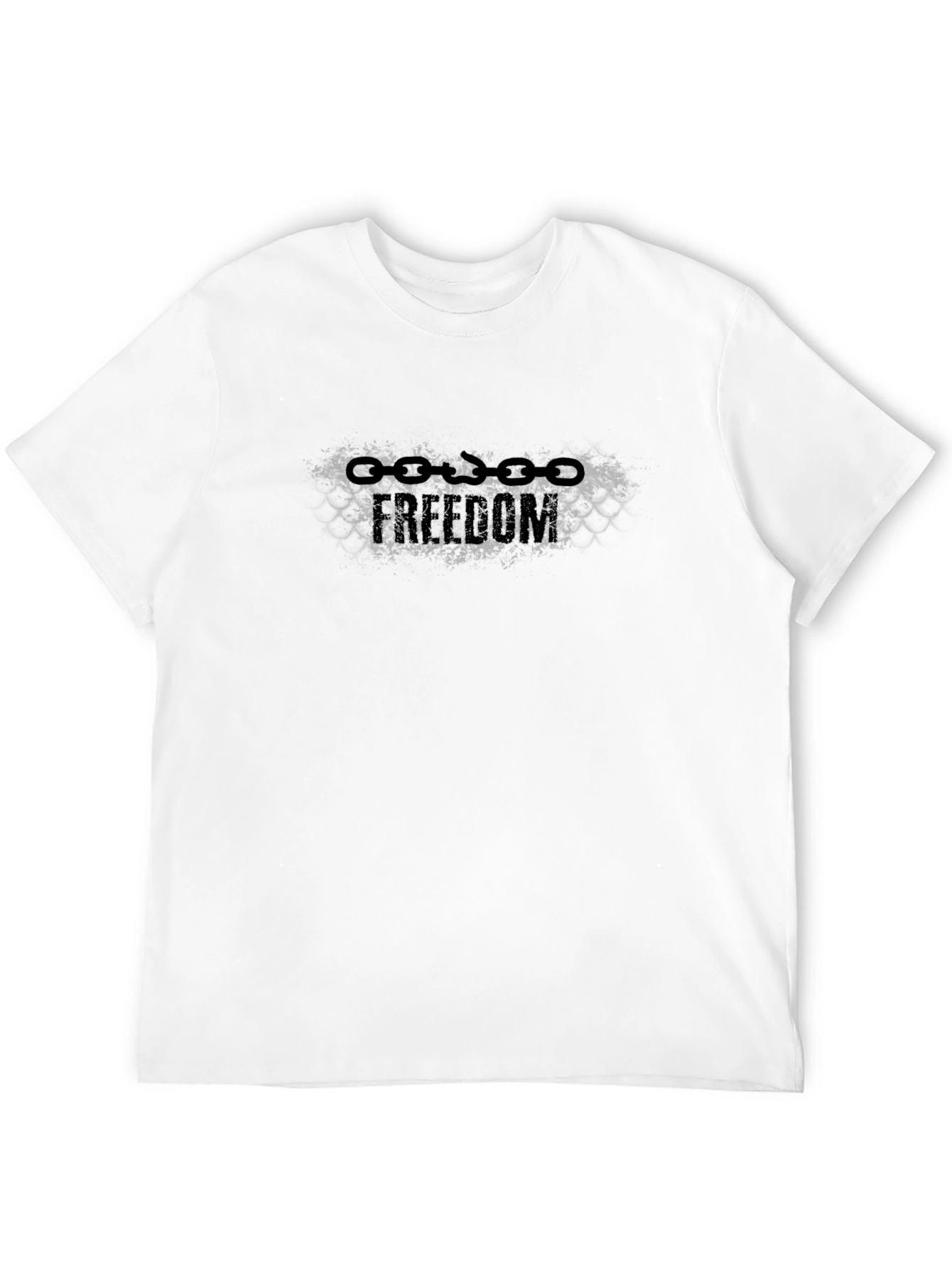 Freedom Chains Graphic Tee - Black Cotton Comfort
