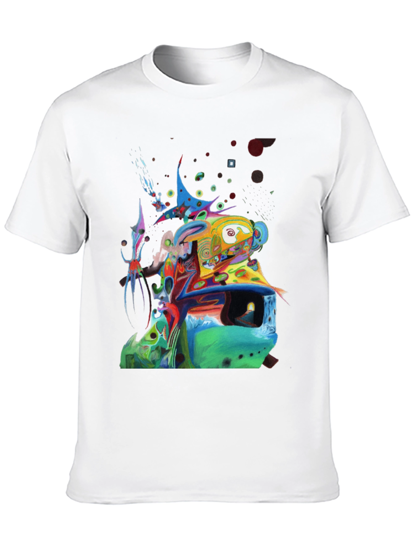 Abstract Art Print Black T-Shirt