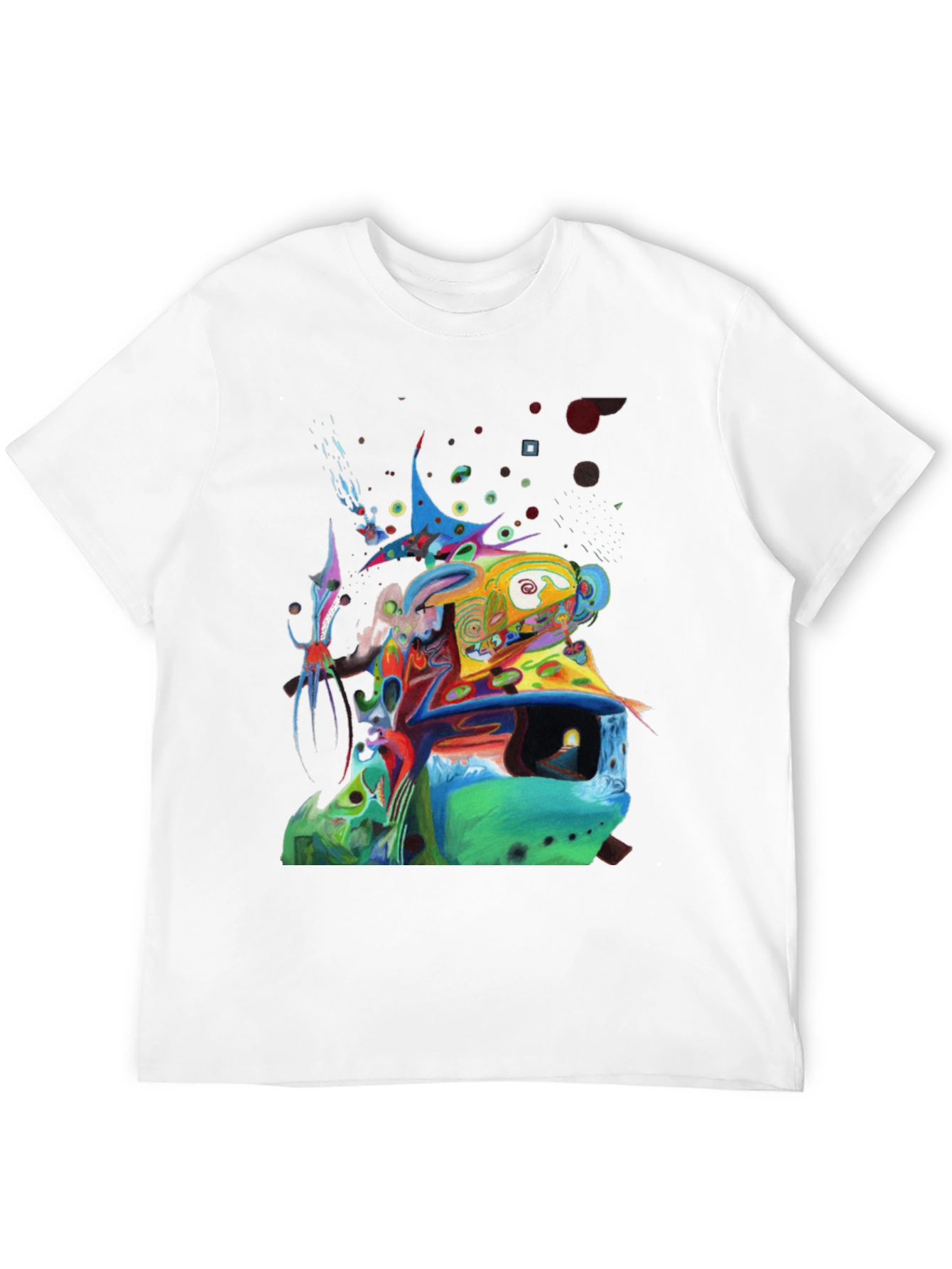 Abstract Art Print Black T-Shirt