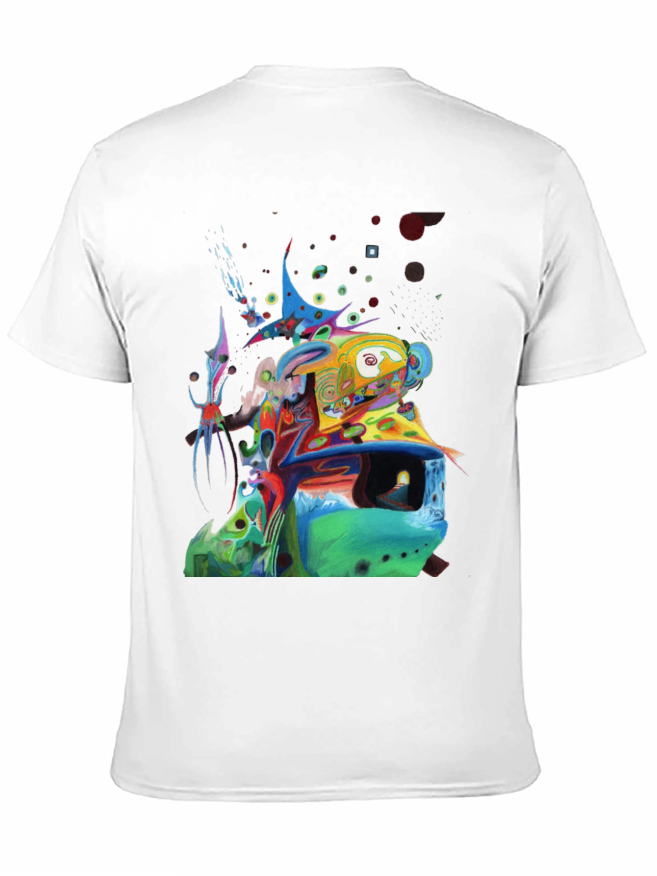 Abstract Art Print Black T-Shirt