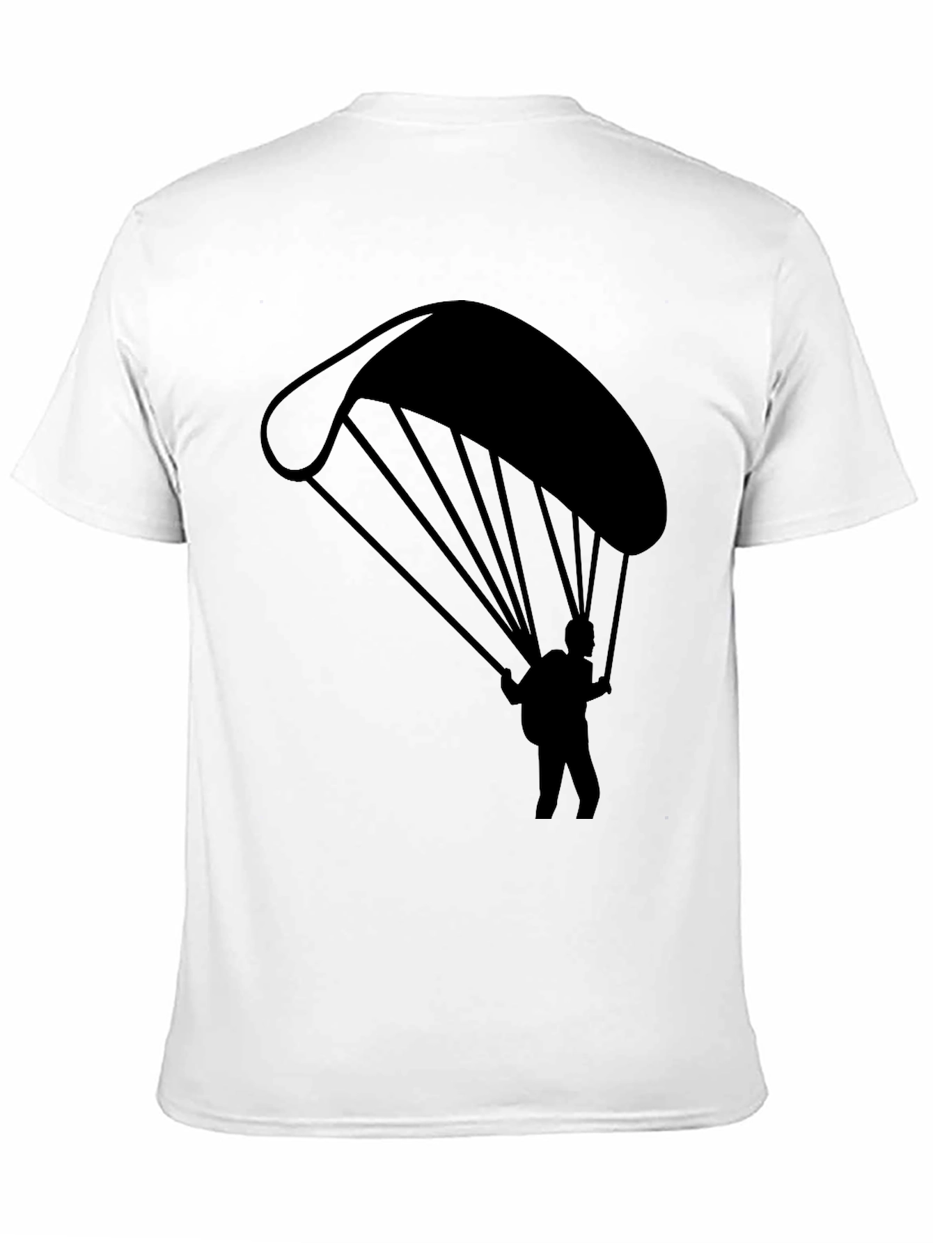 Paragliding Graphic Tee - Black Cotton T-Shirt