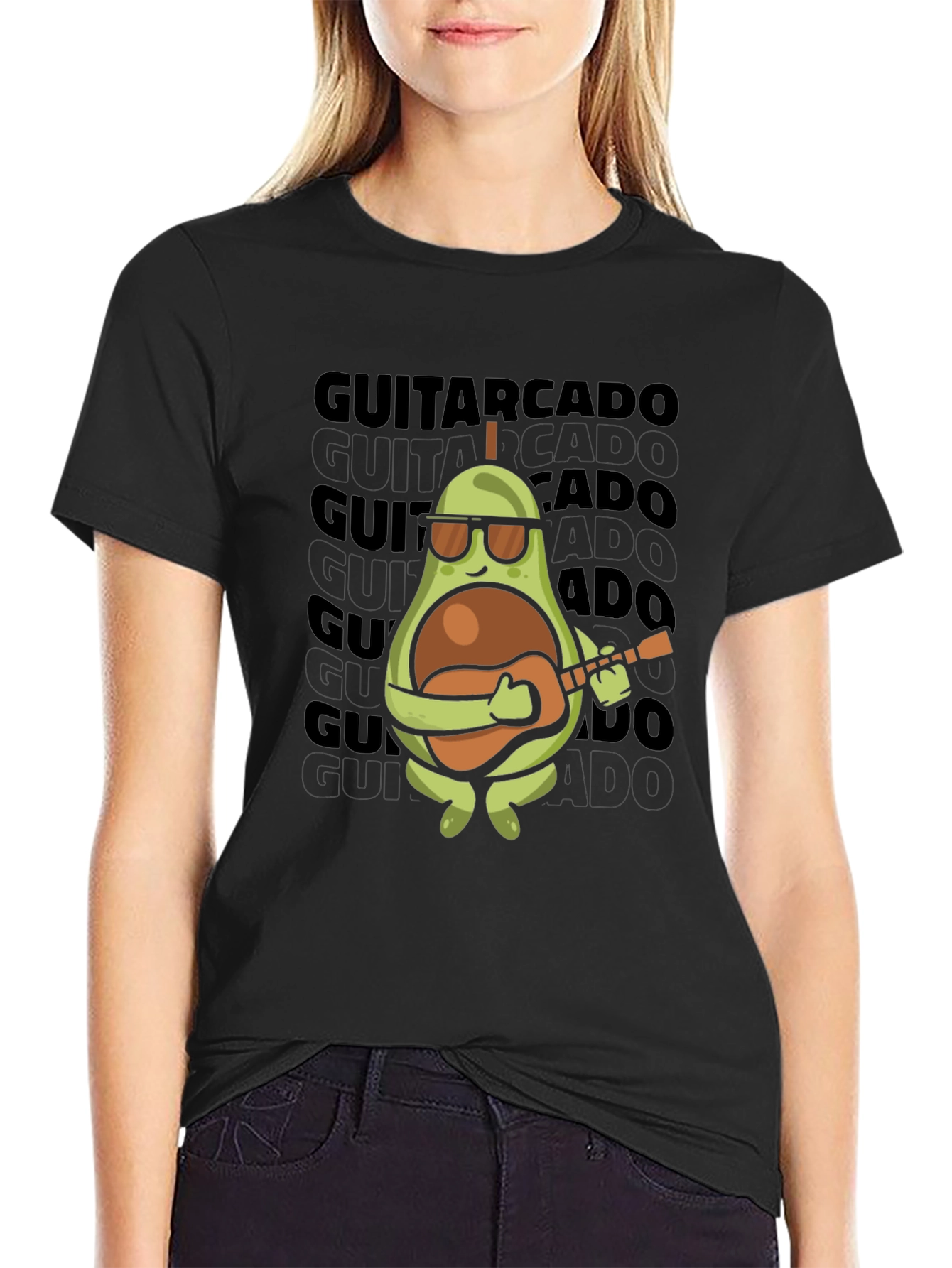 Guitarcado T-Shirt: Avocado Guitar Player Tee