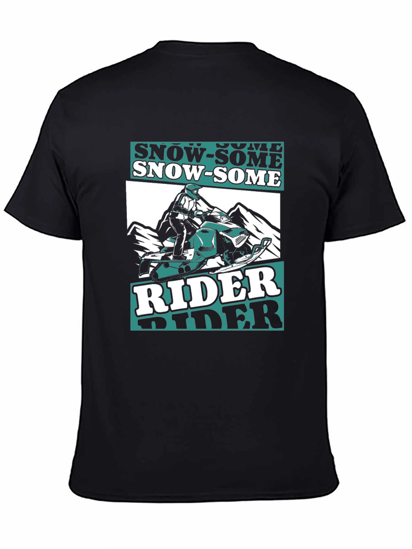 Snow-Some Rider T-Shirt - Black Graphic Tee