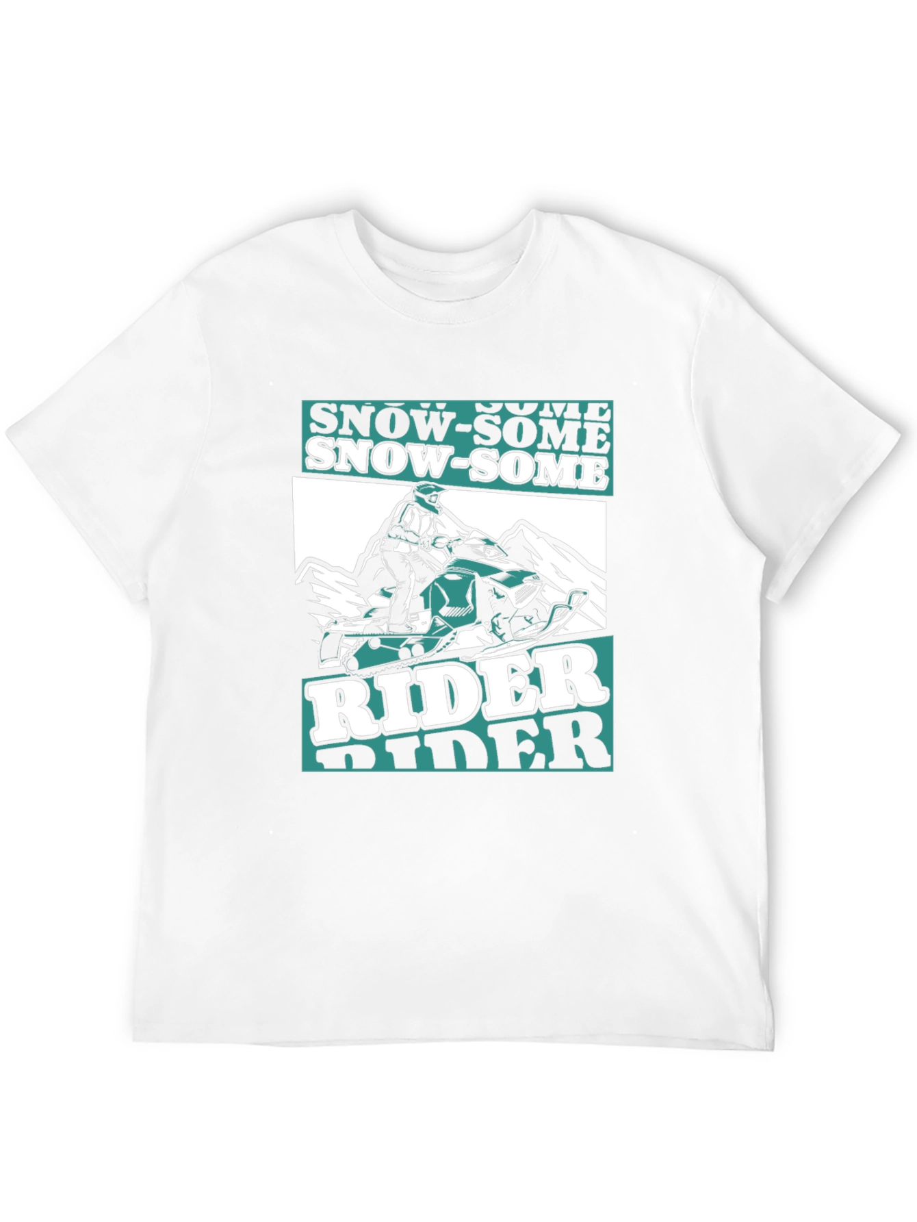 Snow-Some Rider T-Shirt - Black Graphic Tee