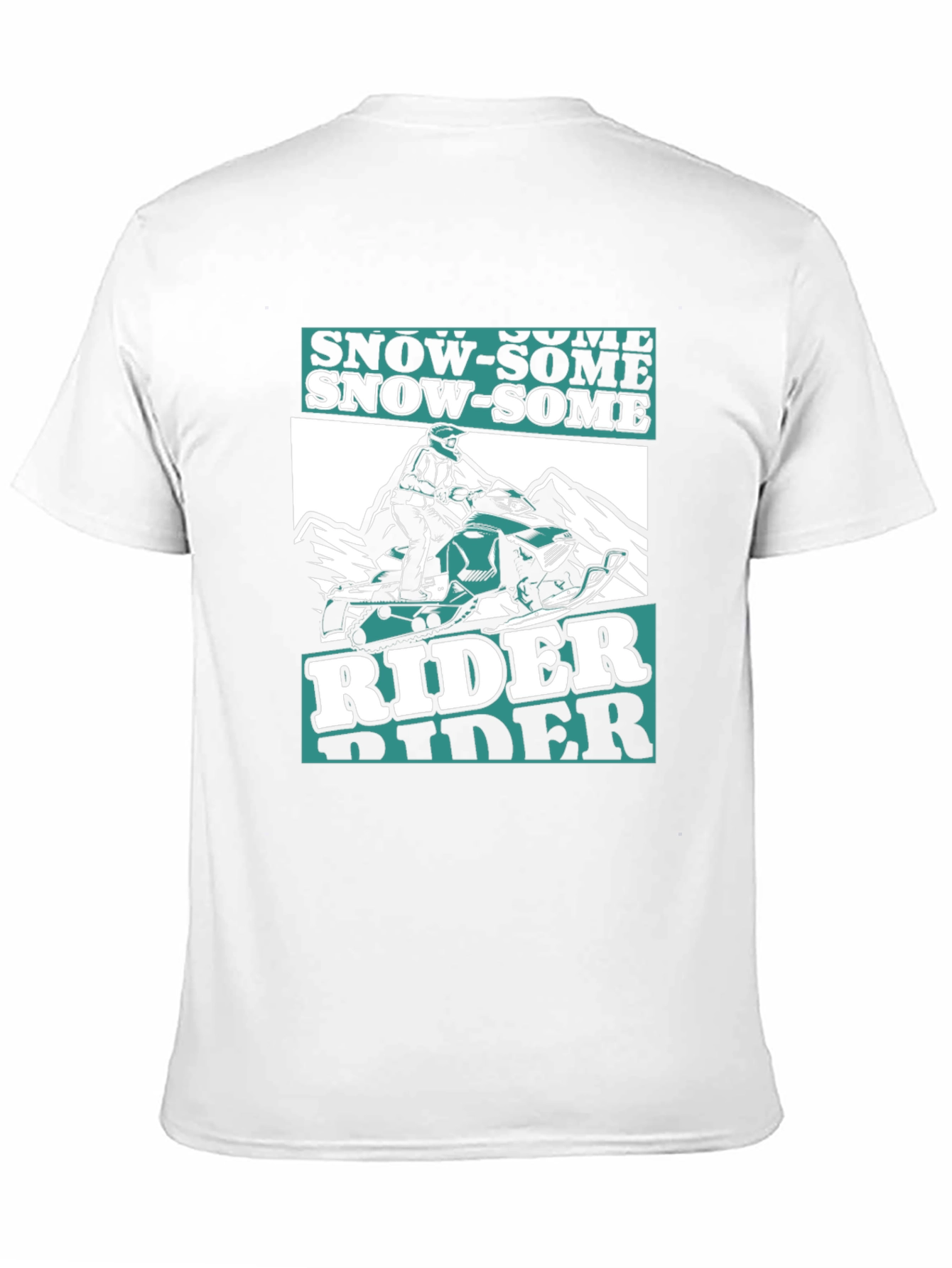 Snow-Some Rider T-Shirt - Black Graphic Tee