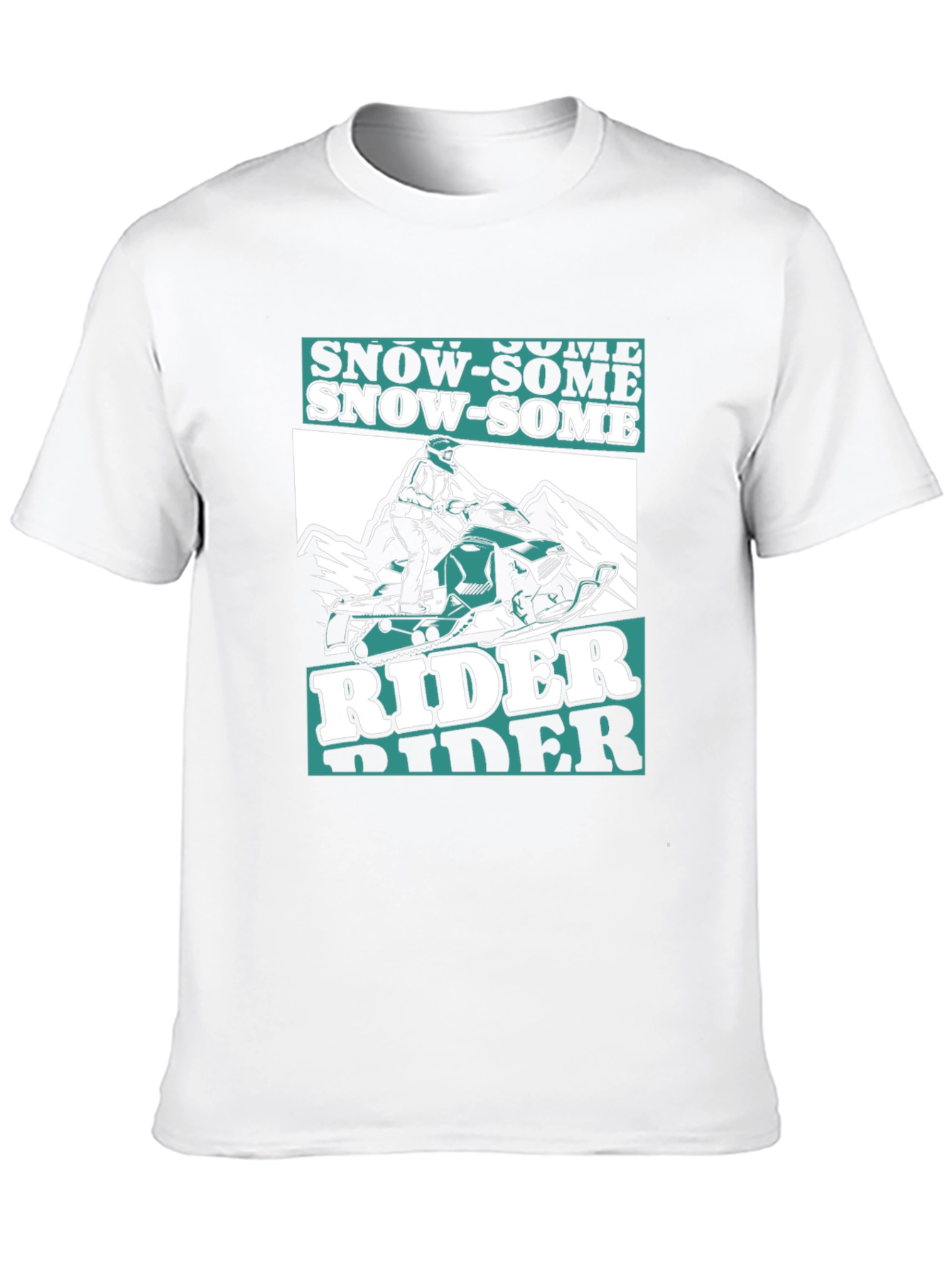 Snow-Some Rider T-Shirt - Black Graphic Tee