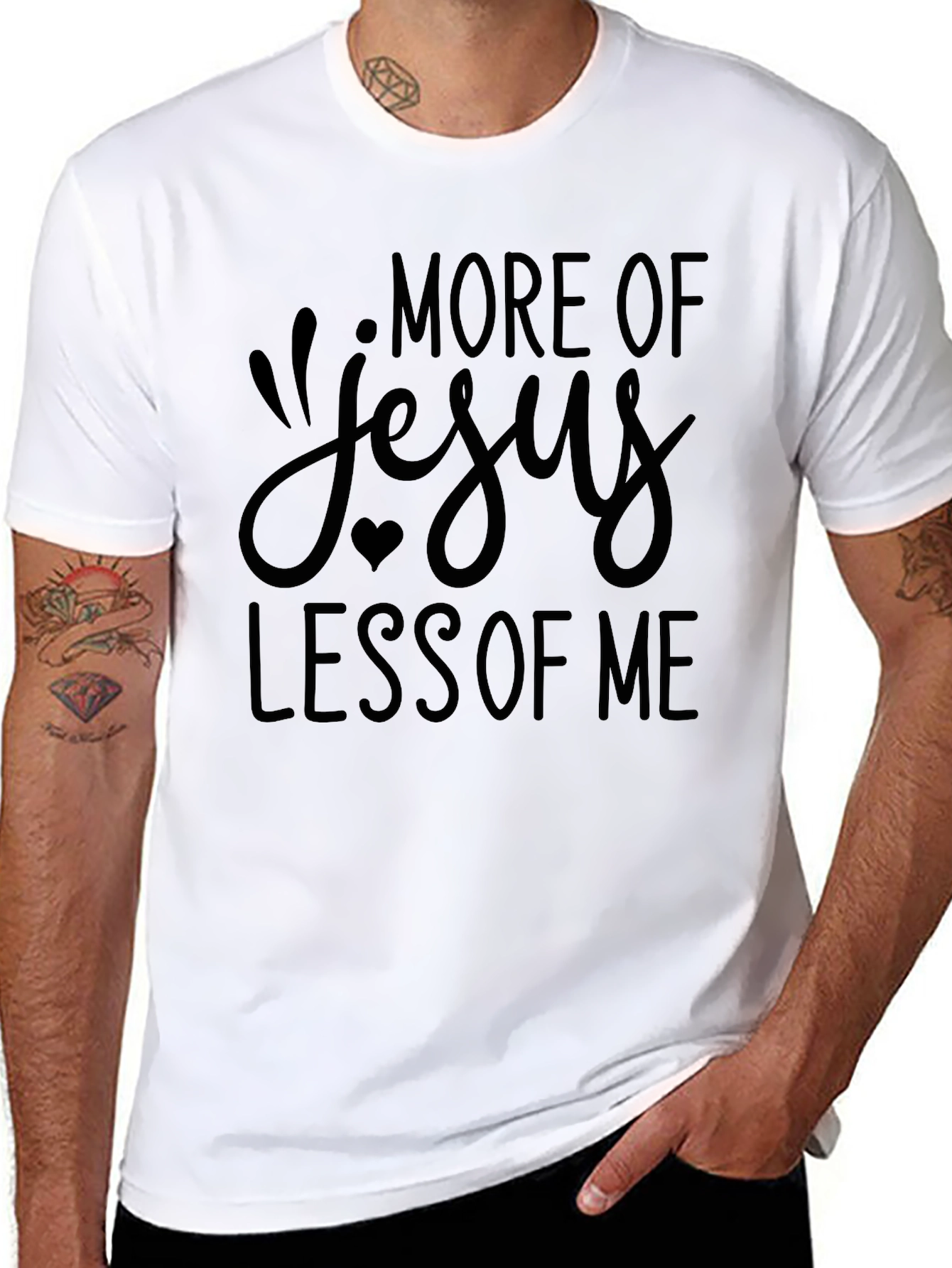 More of Jesus Less of Me Christian T-Shirt