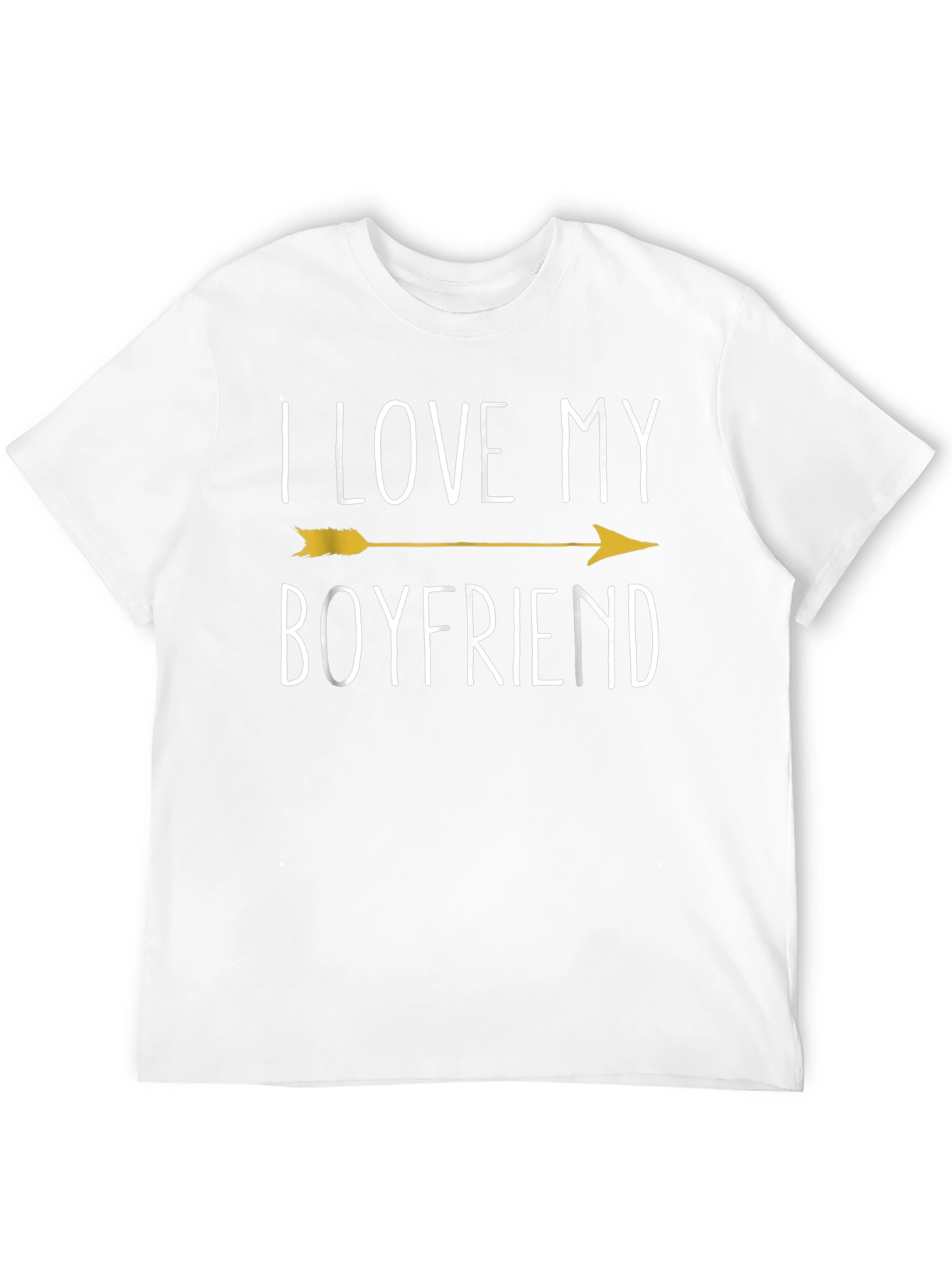 I Love My Boyfriend T-Shirt - Novelty Arrow Design