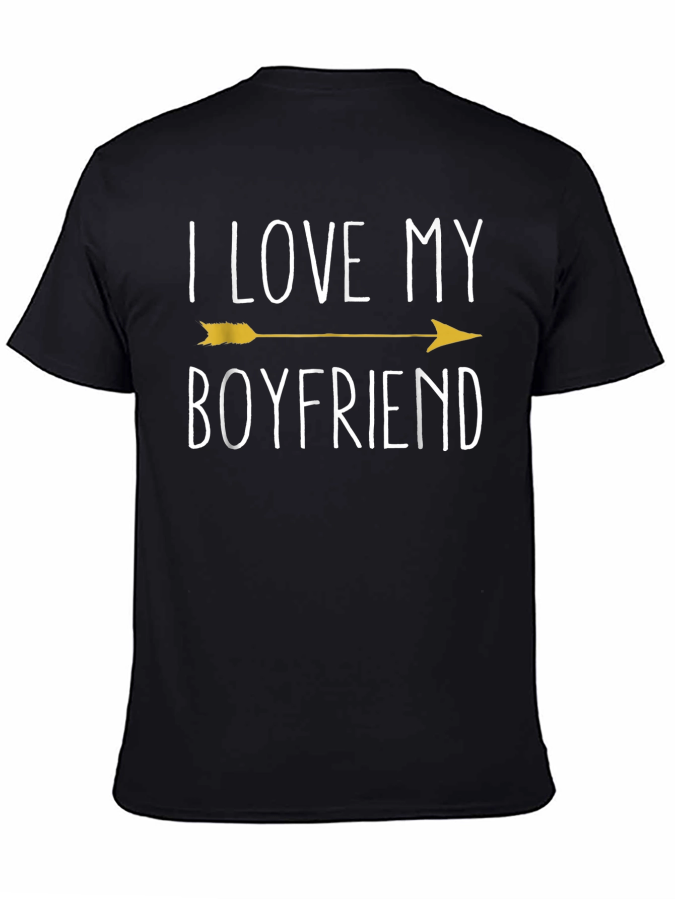 I Love My Boyfriend T-Shirt - Novelty Arrow Design